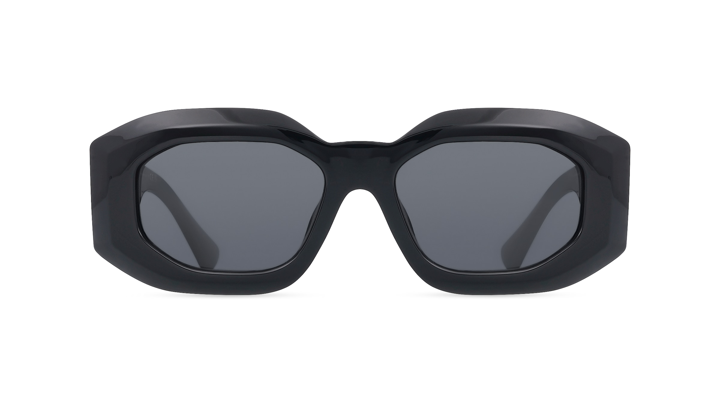 Versace VE4425U Herren-Sonnenbrille Vollrand Achteckig Kunststoff-Gestell, Schwarz