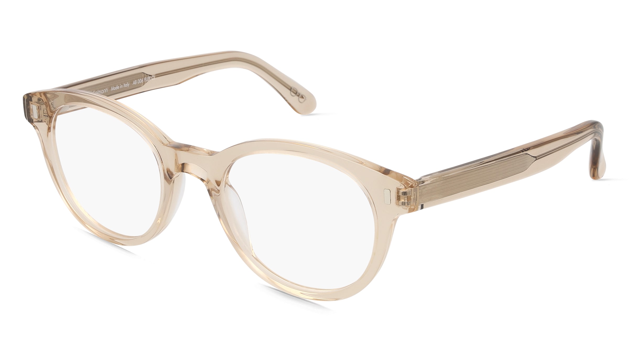 Fielmann AB 006 FLEX CL Damen-Brille inkl. Gläser Vollrand Panto Acetat-Gestell 50/21/145, Beige