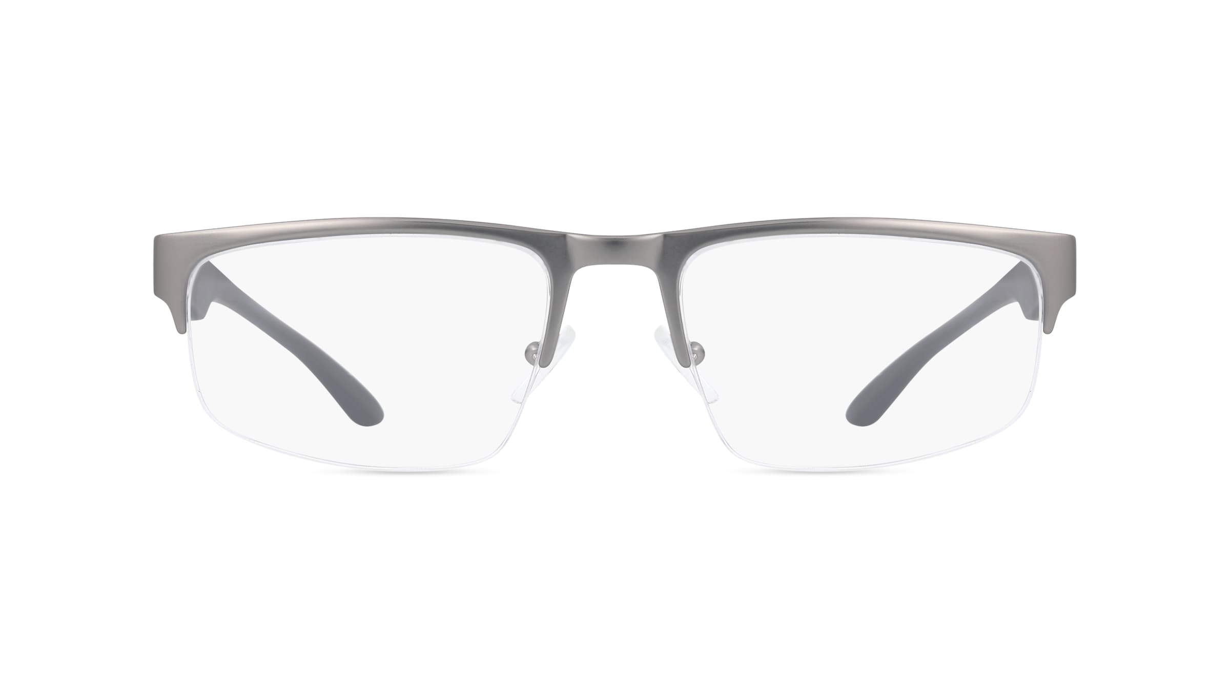 Armani Exchange AX1054 Herren-Brille inkl. Gläser Nylor Eckig Metall-Gestell 55mm/18mm/140mm, grau