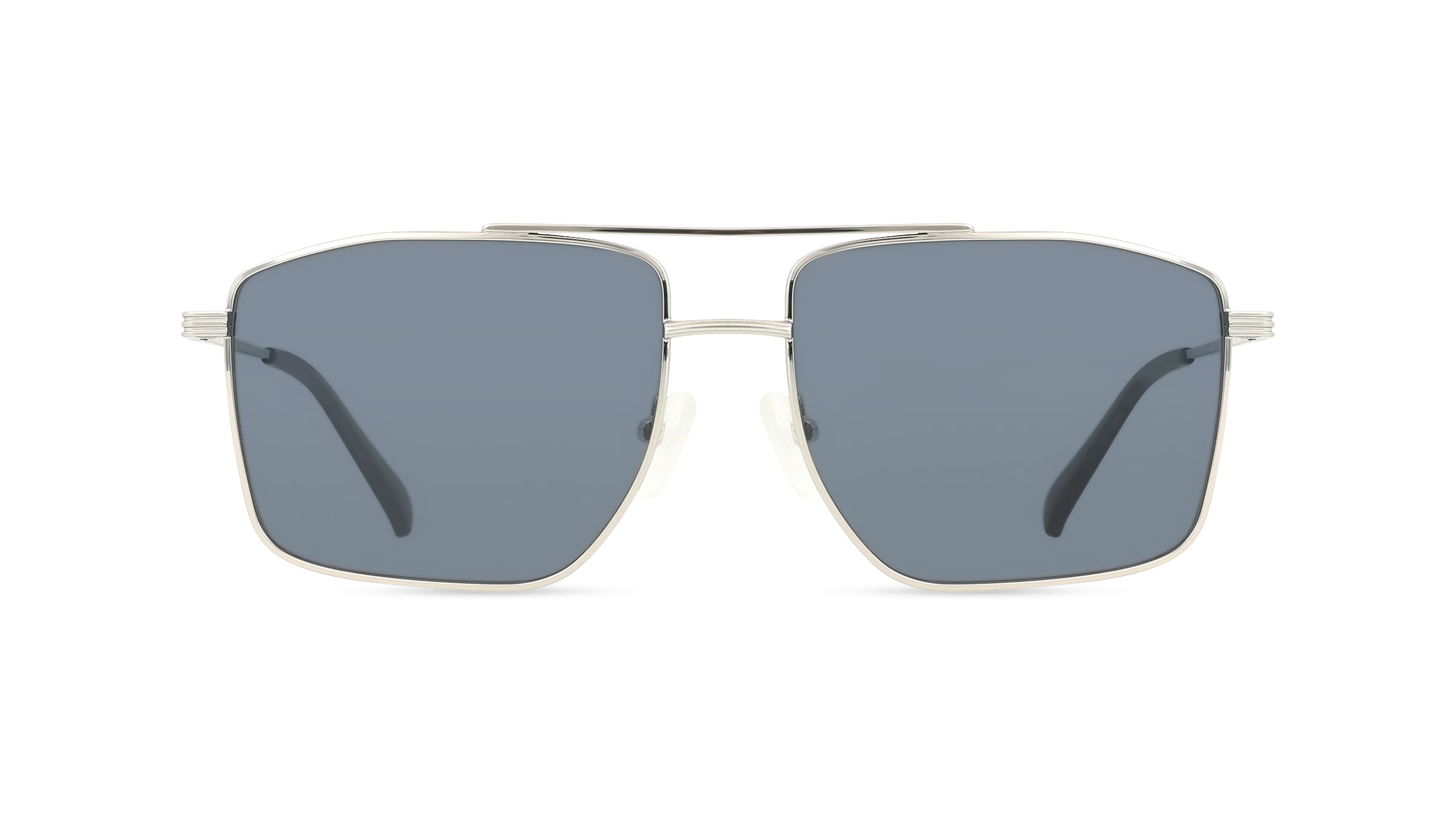 Fielmann BD 583 SUN FA BRIAN Herren-Sonnenbrille Vollrand Eckig Edelstahl-Gestell, silber