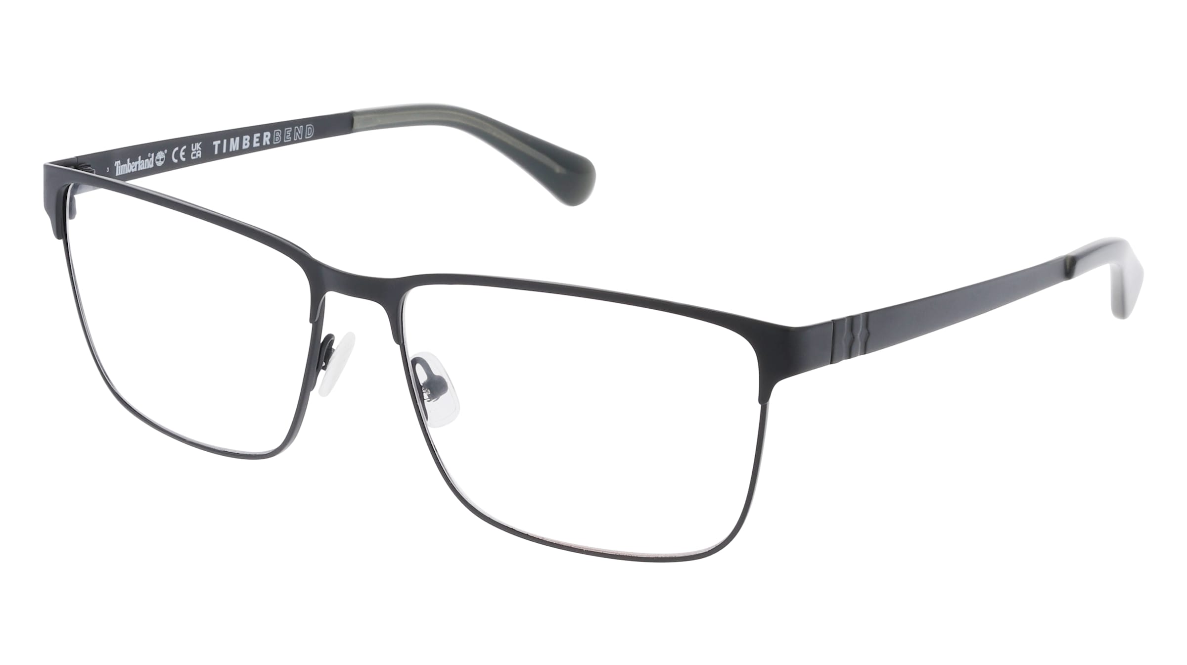 Timberland TB50036 Unisex-Brille inkl. Gläser Vollrand Eckig Metall-Gestell 61/16/150, Schwarz