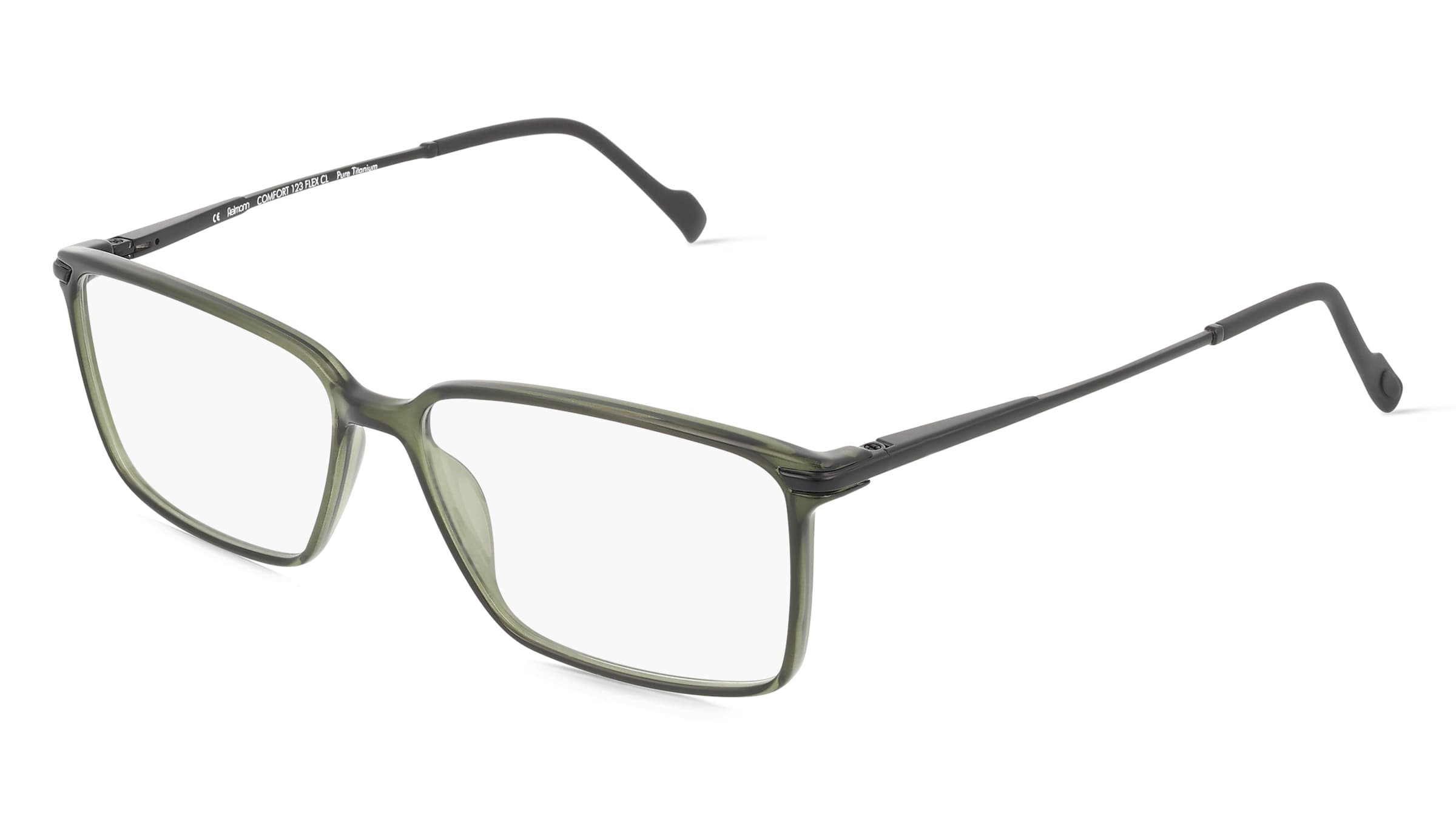 Fielmann COMFORT 123 FLEX CL Herren-Brille inkl. Gläser Vollrand Quadratisch TR90-Gestell 54/14/140, Grün