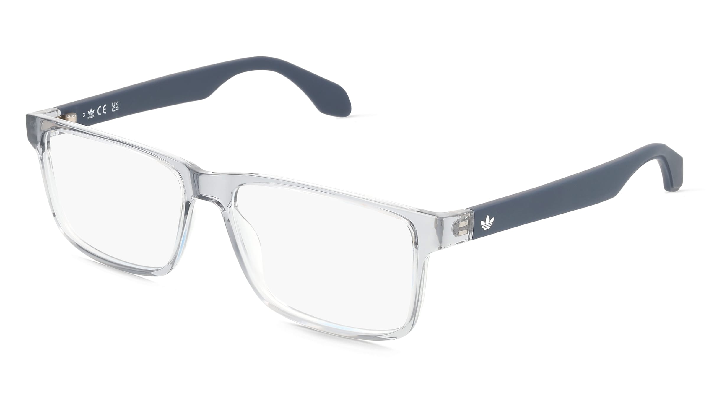 Adidas OR5087 Herren-Brille inkl. Gläser Vollrand Quadratisch Kunststoff-Gestell 55/15/145, Grau