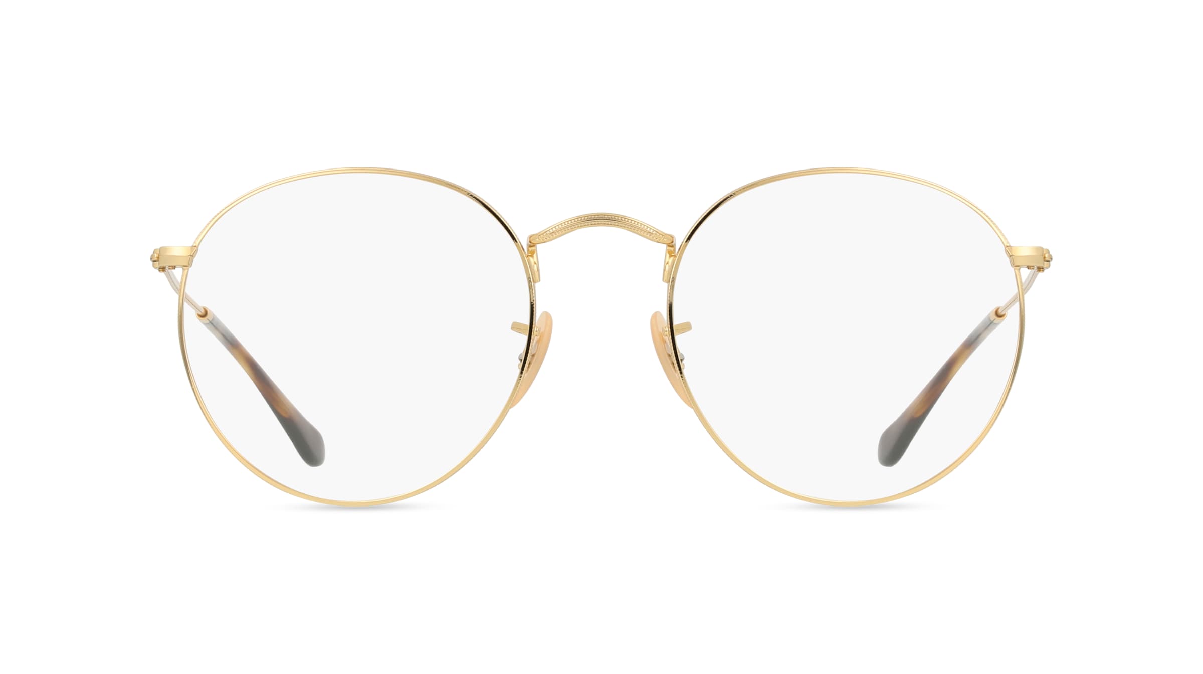 RAY-BAN RX3447V ROUND METAL Herren-Brille inkl. Gläser Vollrand Rund Metall-Gestell 53mm/21mm/145mm, gold