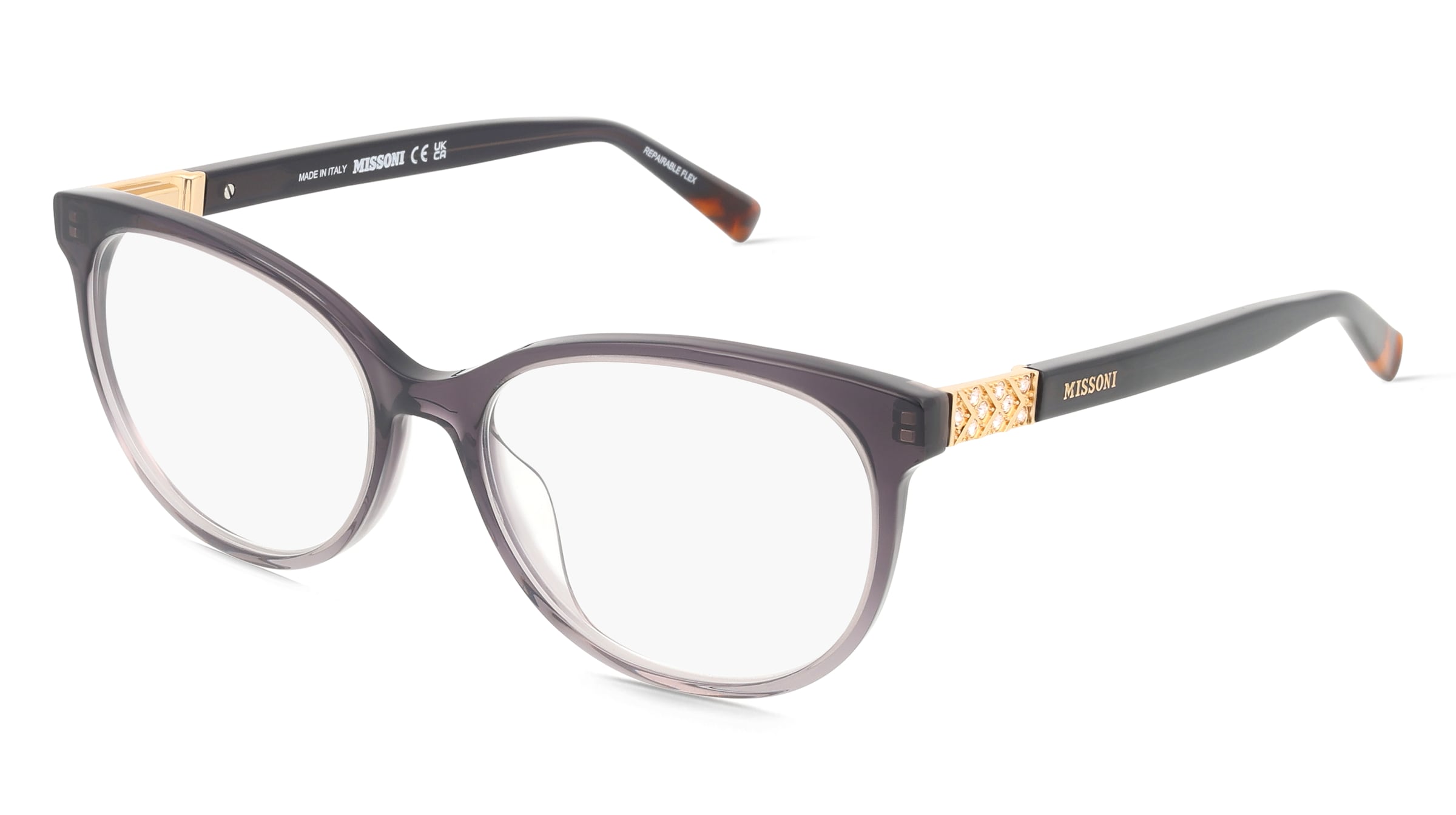 Missoni MIS 0212/G Damen-Brille inkl. Gläser Vollrand Eckig Acetat-Gestell 53/16/145, Schwarz