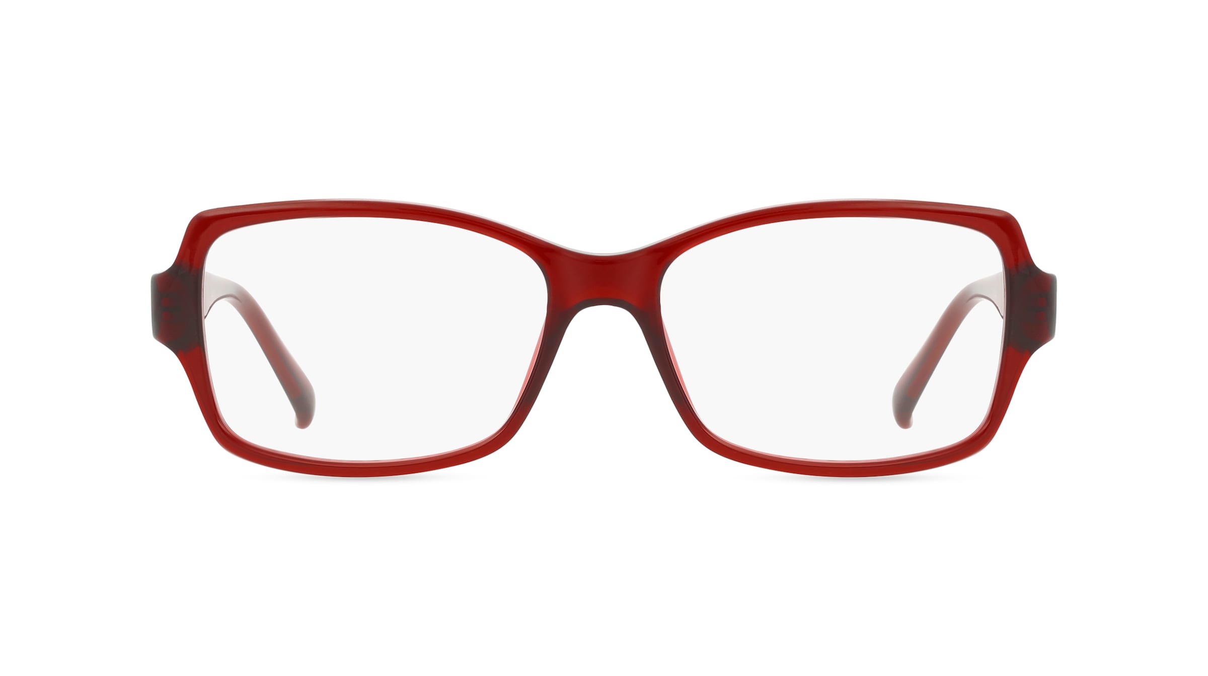 Fielmann BD 543 CL RITA Damen-Brille inkl. Gläser Vollrand Eckig Propionat-Gestell 53mm/16mm/140mm, rot