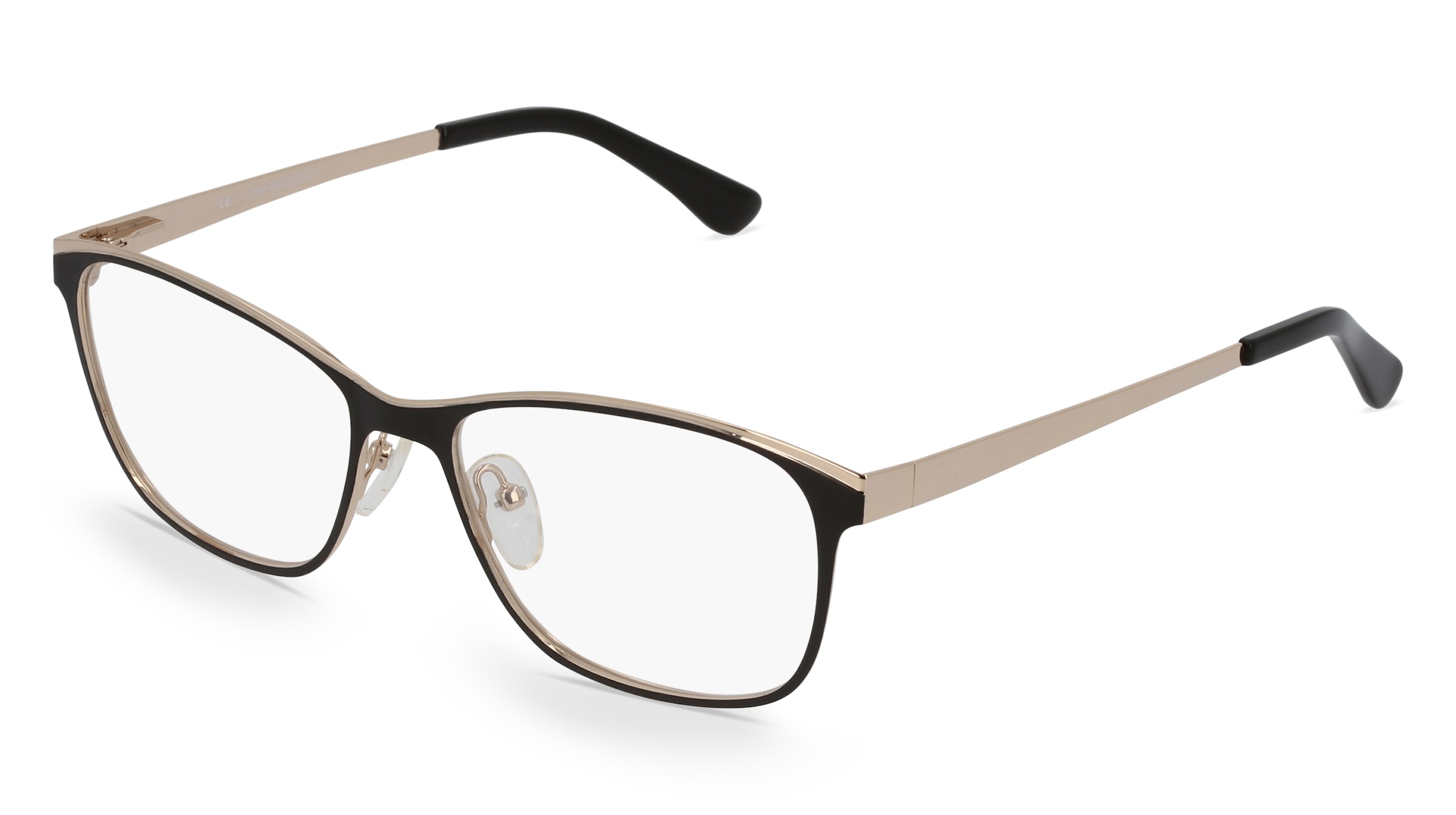 Fielmann OPH 9911 FLEX CL Damen-Brille inkl. Gläser Vollrand Quadratisch Edelstahl-Gestell 52/16/135, Schwarz