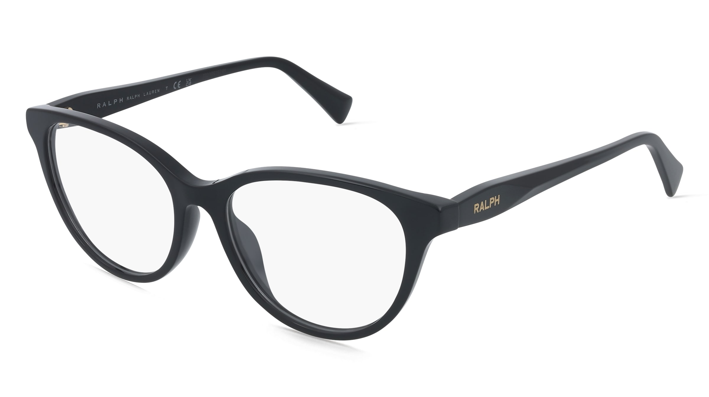 Ralph Lauren RA7198U Damen-Brille inkl. Gläser Vollrand Butterfly Acetat-Gestell 53/16/145, Schwarz