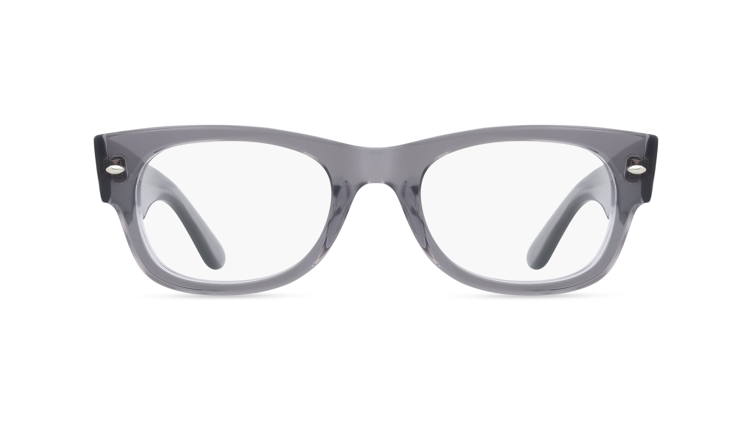 Ray-Ban RX0832V MEGA WAYFARER II Unisex-Brille inkl. Gläser Vollrand Quadratisch Kunststoff-Gestell 52/21/145, grau