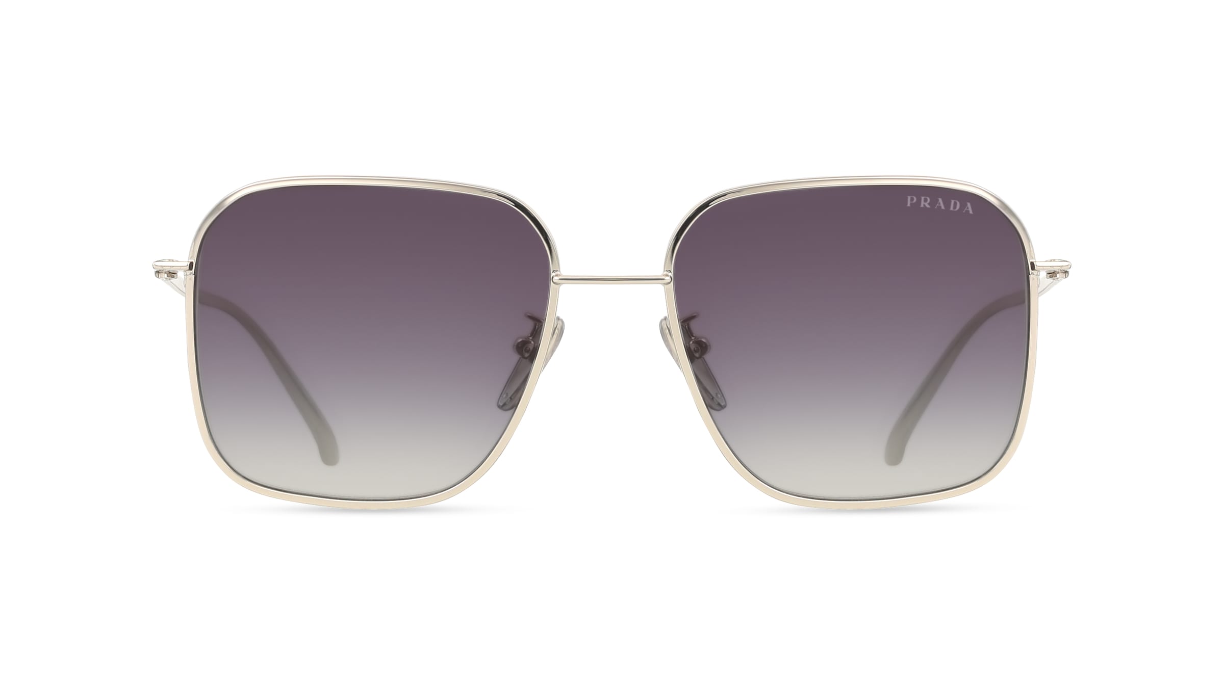 Prada 0PR C54SD Damen-Sonnenbrille Vollrand Quadratisch Metall-Gestell, silber