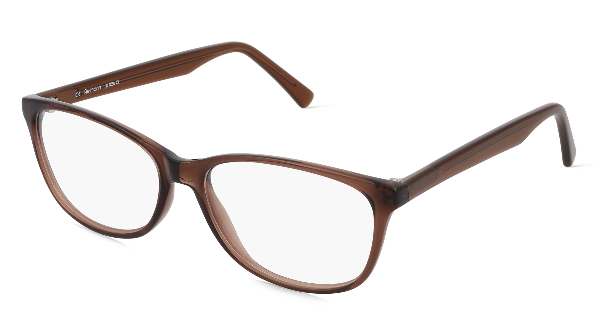 Fielmann JIL 026 CL Damen-Brille inkl. Gläser Vollrand Oval Acetat-Gestell 55/16/140, Braun