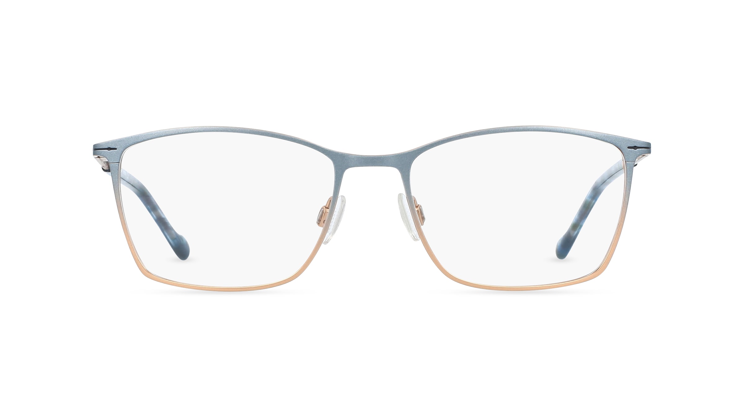 OWP 1767 Damen-Brille inkl. Gläser Vollrand Eckig Titan-Gestell 53mm/17mm/135mm, grau