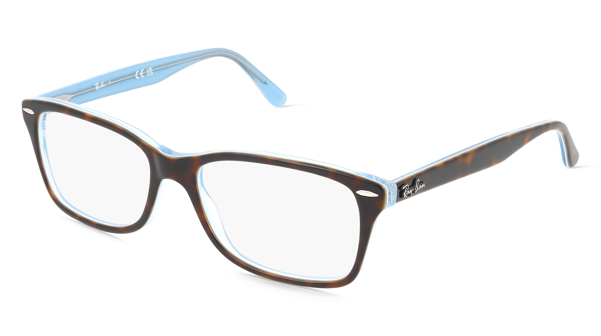 Ray-Ban RX5428 Unisex-Brille inkl. Gläser Vollrand Quadratisch Acetat-Gestell 55/17/145, Havanna