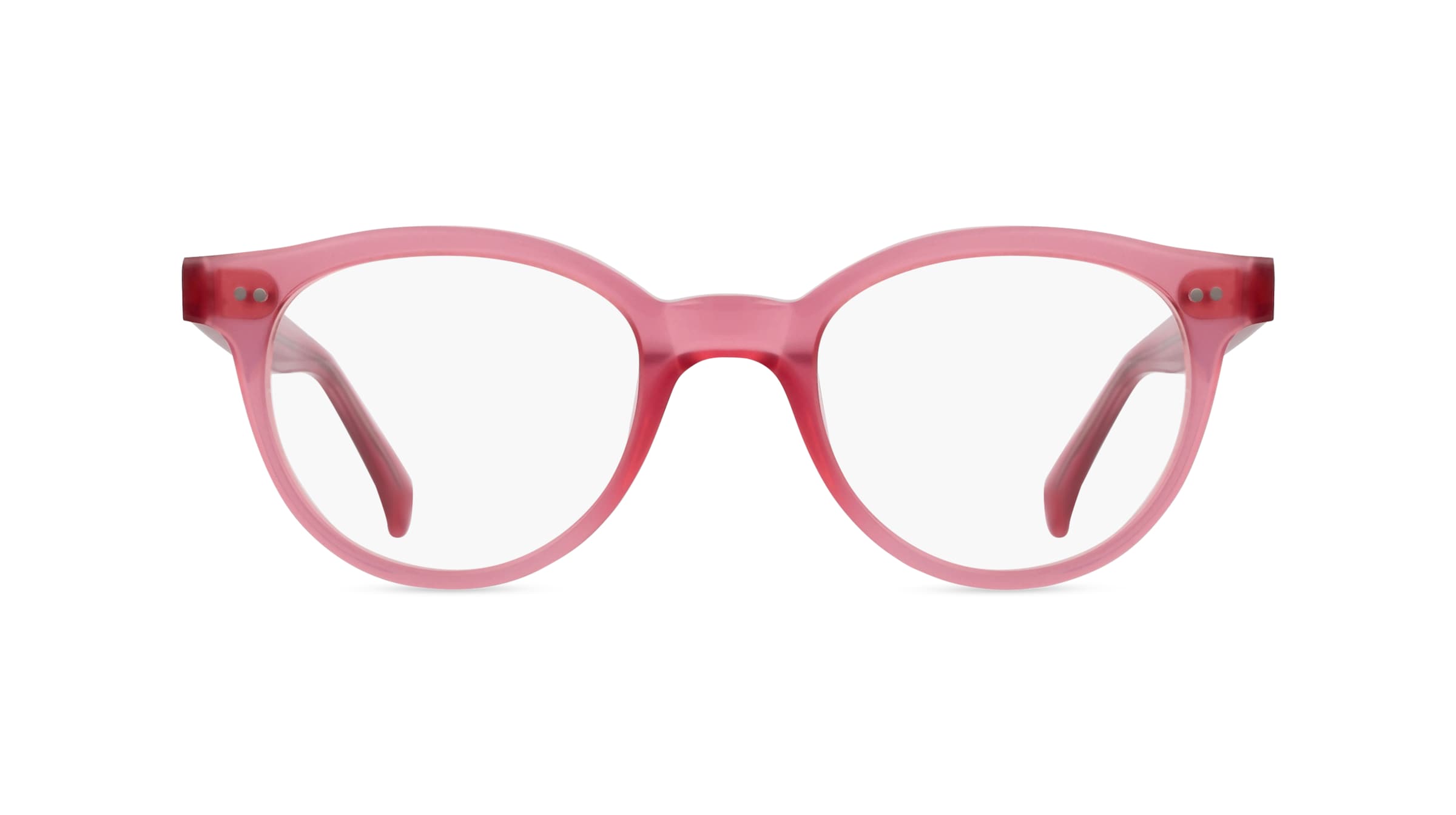 Fielmann BC 008 CL Unisex-Brille inkl. Gläser Vollrand Panto Acetat-Gestell 46mm/19mm/130mm, pink