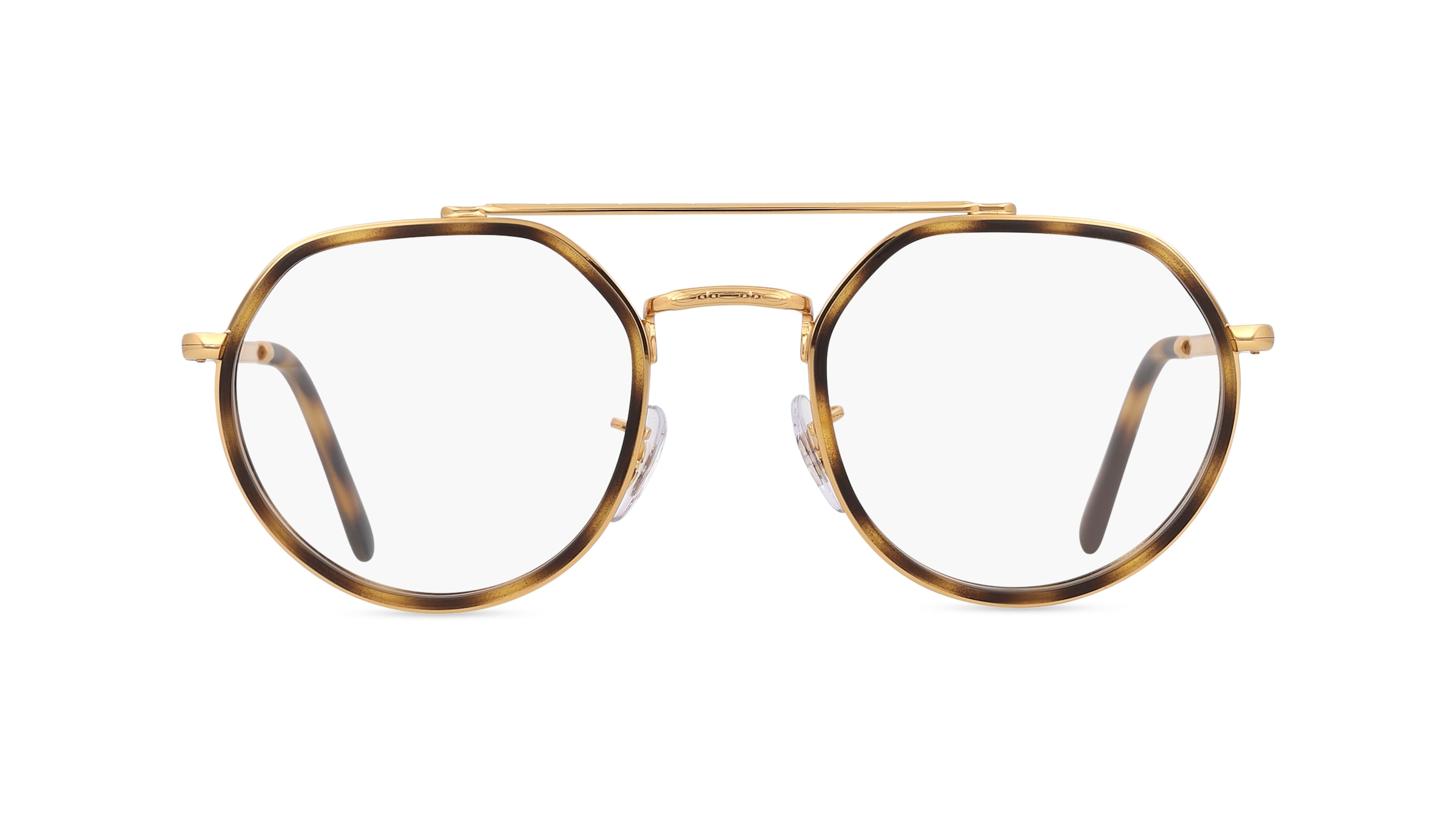 Ray-Ban RX3765V Unisex-Brille inkl. Gläser Vollrand Pilot Metall-Gestell 51mm/22mm/145mm, gold