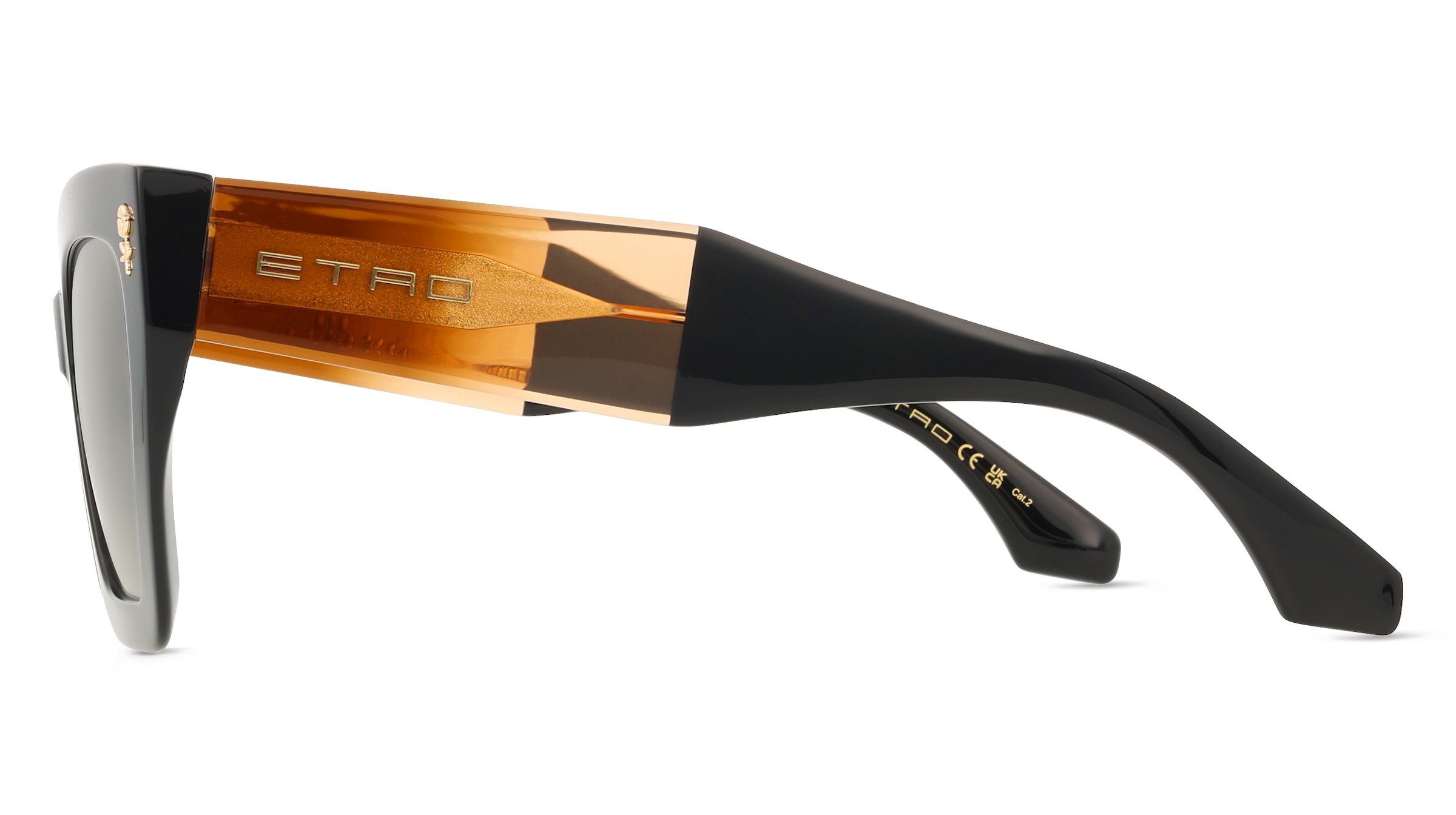 Thumbnail - Etro 0090/S Damen-Sonnenbrille Vollrand Eckig Acetat-Gestell, schwarz