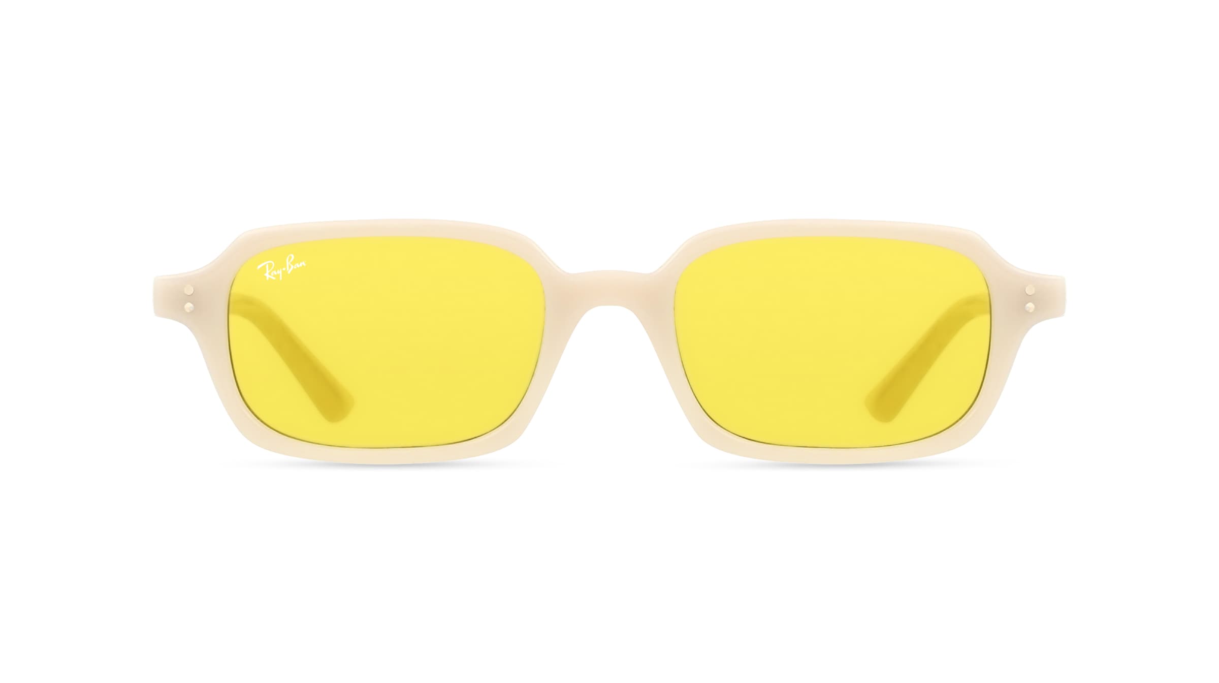 Ray-Ban RB4458 Zuri Unisex-Sonnenbrille Vollrand Pilot Kunststoff-Gestell, weiß