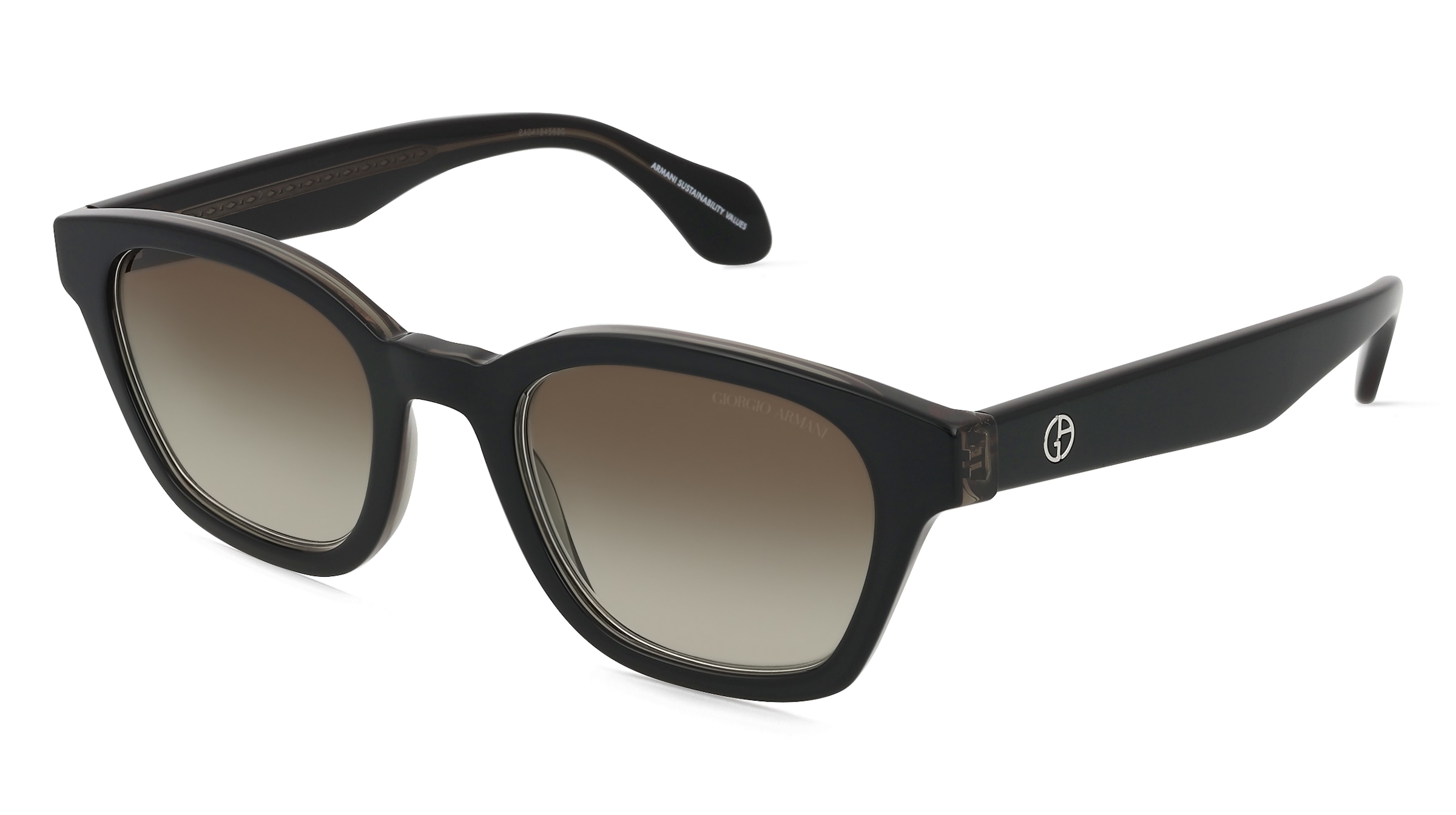 Giorgio Armani 0AR8207 Herren-Sonnenbrille Vollrand Panto Acetat-Gestell, Schwarz