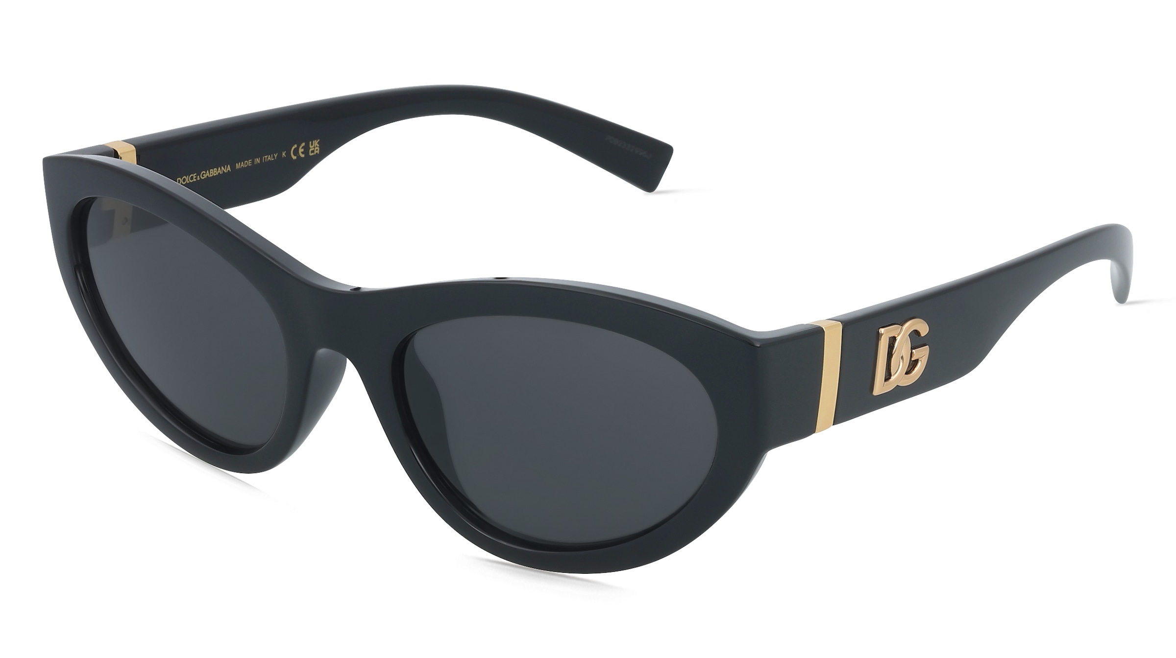 Dolce&amp;Gabbana DG6207 Damen-Sonnenbrille Vollrand Cat Eye Kunststoff-Gestell, Schwarz