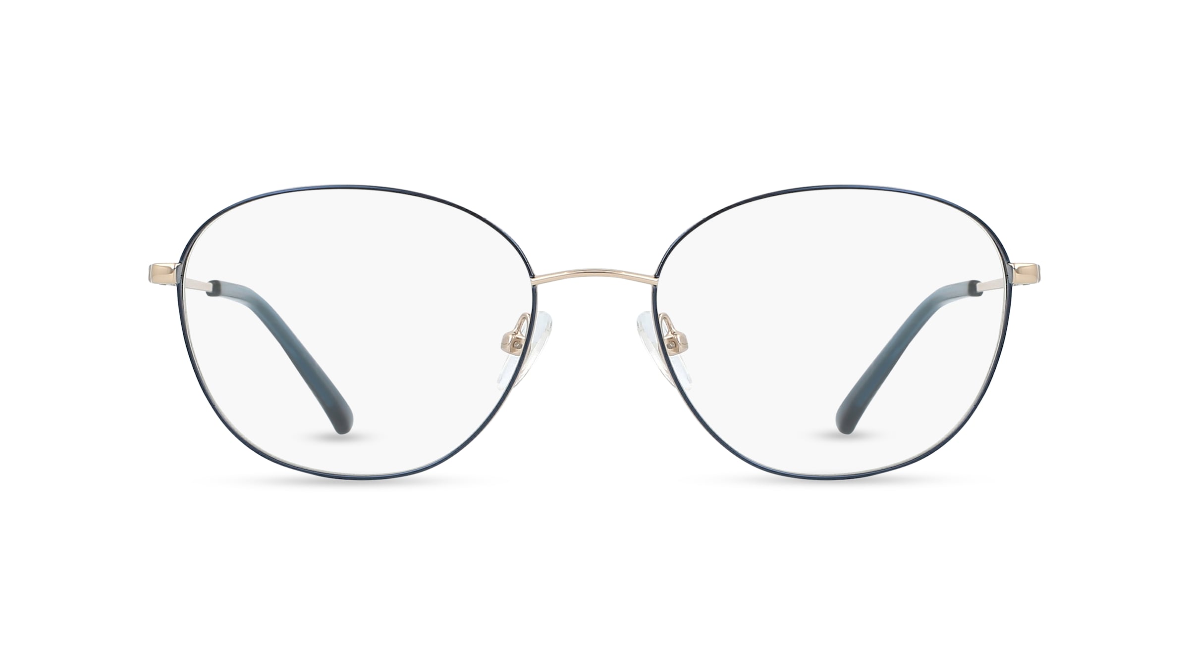 Fielmann BE 014 FA Damen-Brille inkl. Gläser Vollrand Panto Edelstahl-Gestell 53mm/17mm/140mm, blau