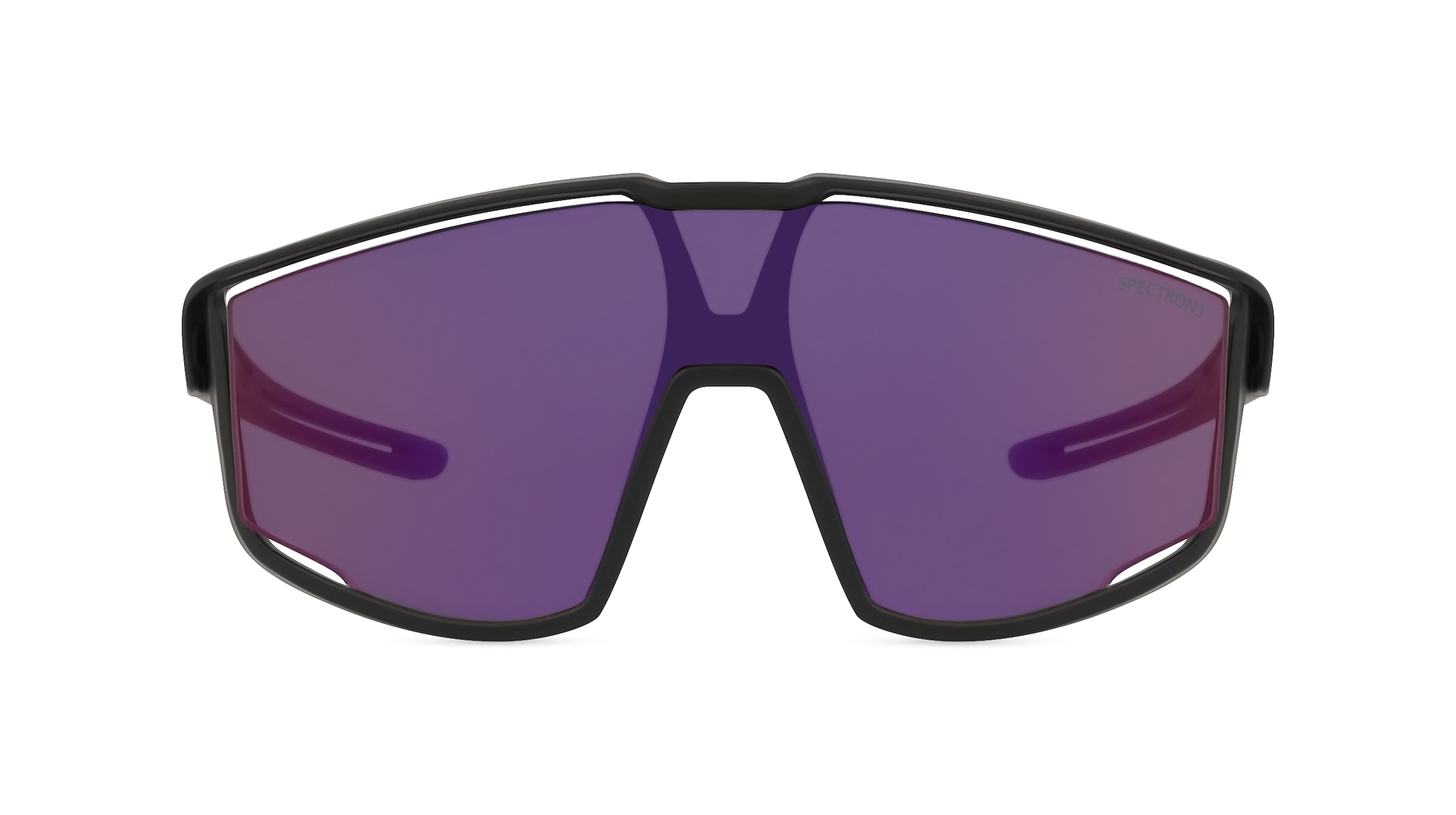 Julbo FURY S Jugend-Sonnenbrille Vollrand Monoscheibe Kunststoff-Gestell, Schwarz