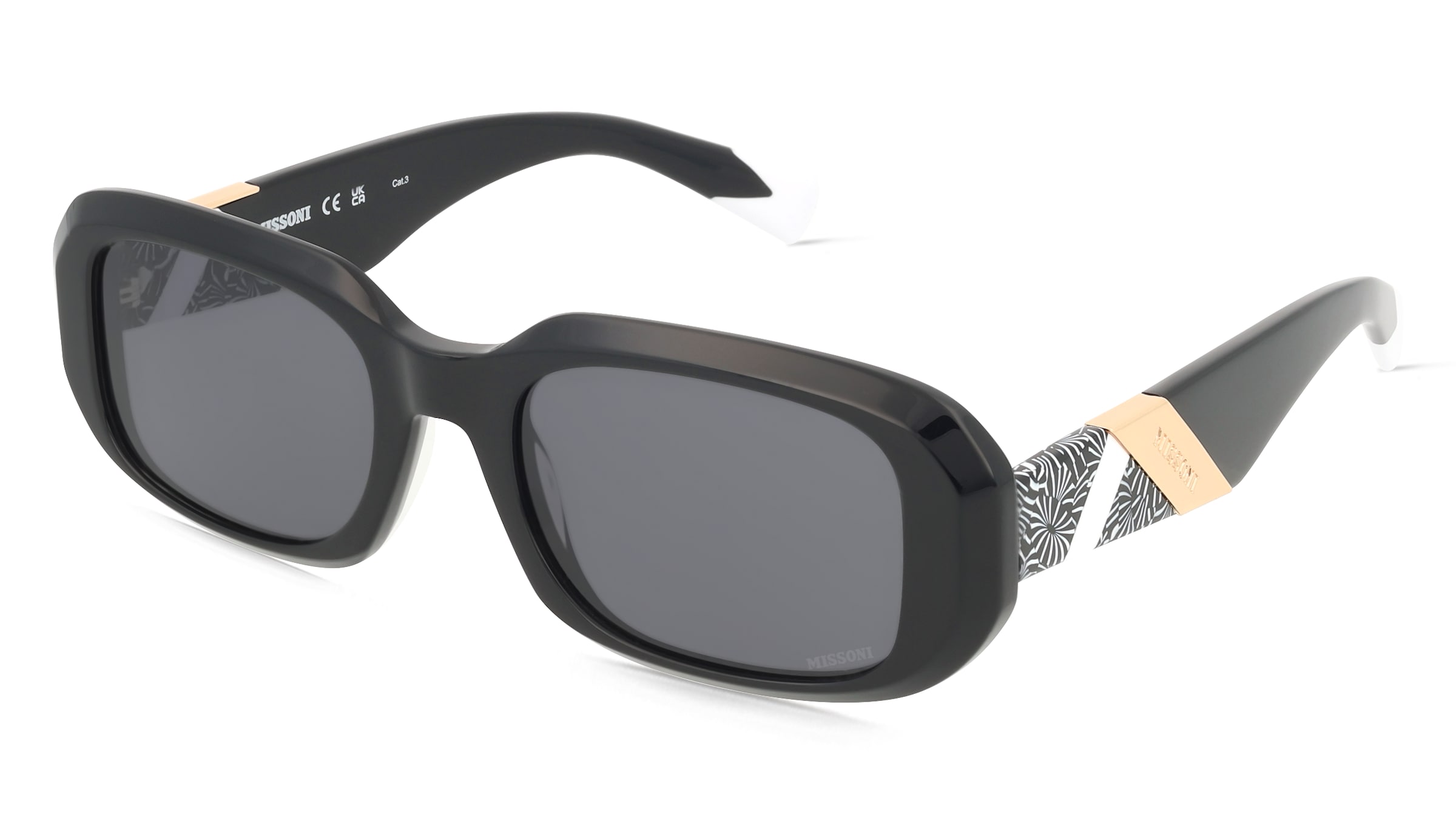 Missoni MIS 0220/S Herren-Sonnenbrille Vollrand Oval Metall-Gestell, Schwarz