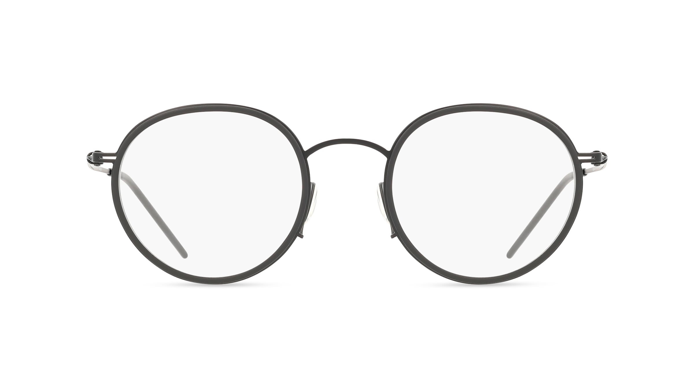 Giorgio Armani AR5155 Herren-Brille inkl. Gläser Vollrand Rund Metall-Gestell 49/21/145, schwarz