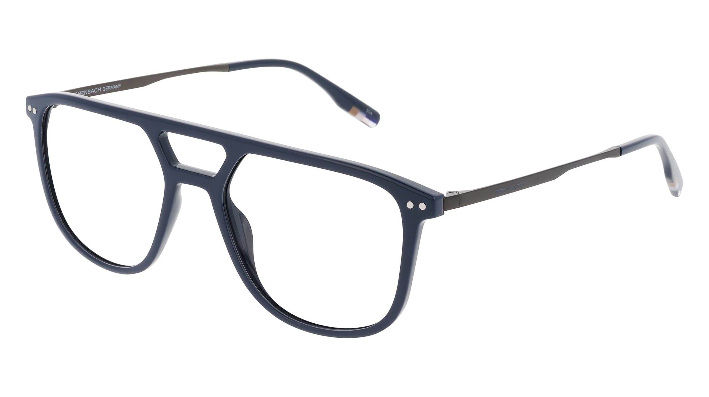 Tom Tailor 671010 Herren-Brille inkl. Gläser Vollrand Pilot Acetat-Gestell 53/18/145, Blau