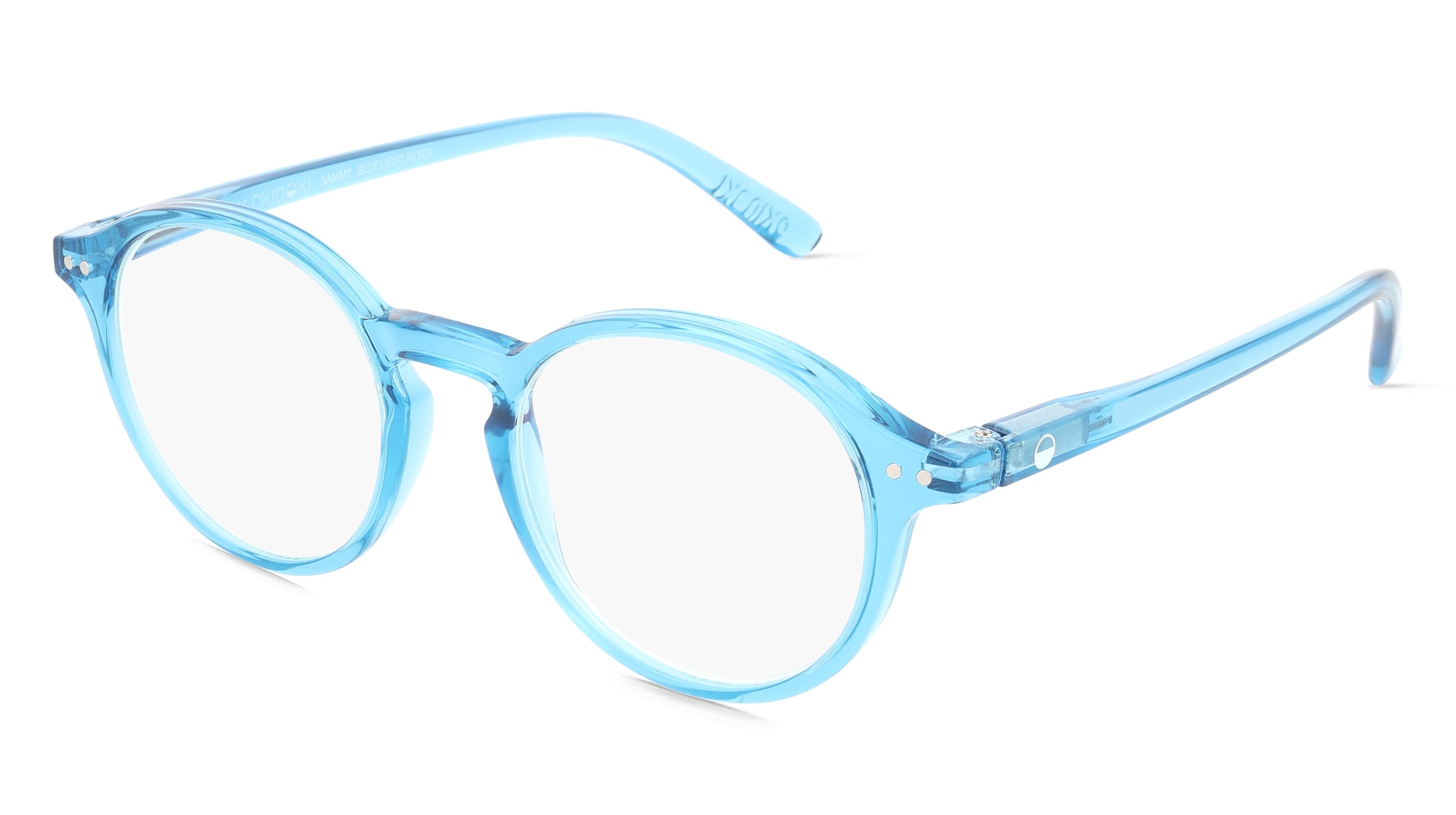 OKIDOKI SAMMY Reader Unisex-Fertiglesebrille Vollrand Panto Kunststoff-Gestell, Blau