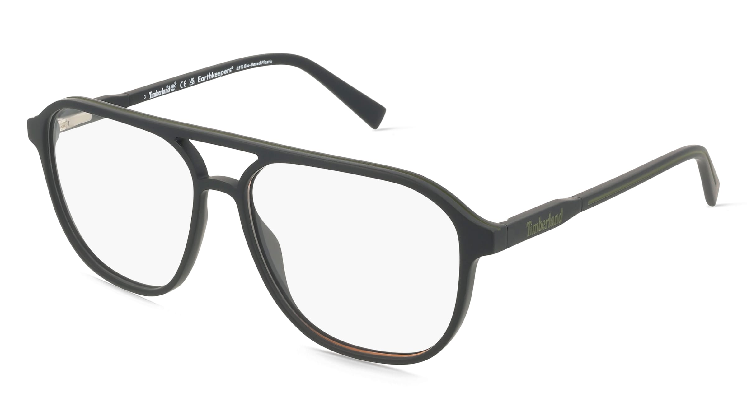 Timberland TB50067 Herren-Brille inkl. Gläser Vollrand Pilot Kunststoff-Gestell 56/14/145, Schwarz