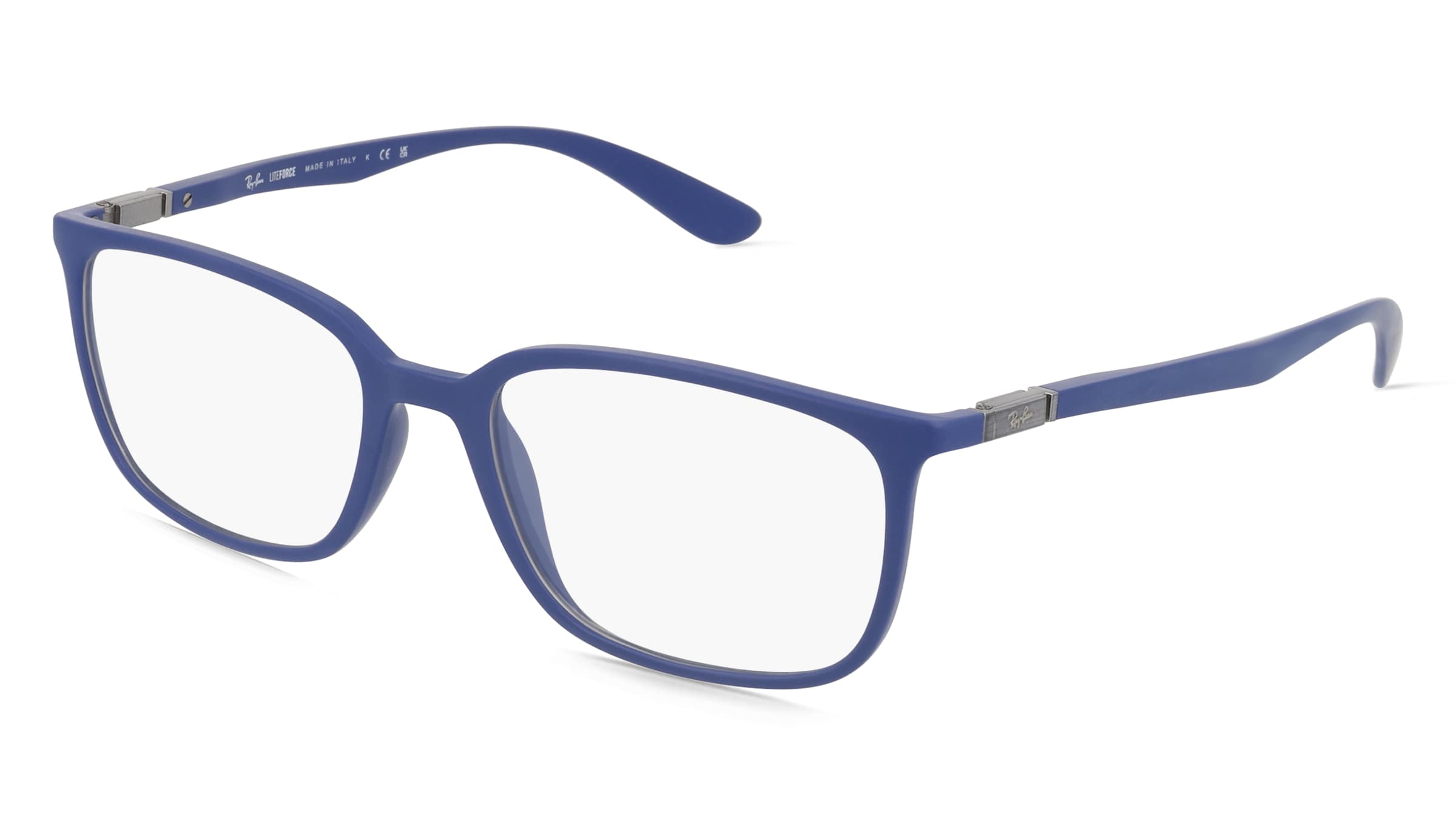 Ray-Ban RX7208 Unisex-Brille inkl. Gläser Vollrand Quadratisch Acetat-Gestell 52/18/145, Blau
