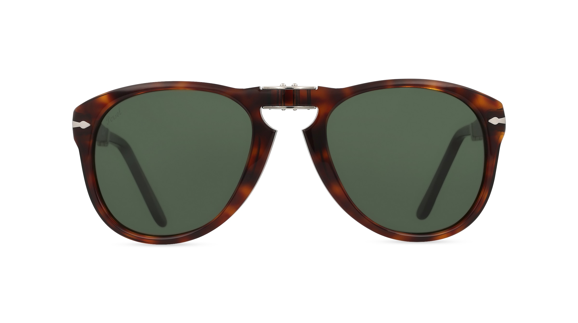 Persol 0PO0714 FOLDING Herren-Sonnenbrille Vollrand Pilot Acetat-Gestell, braun