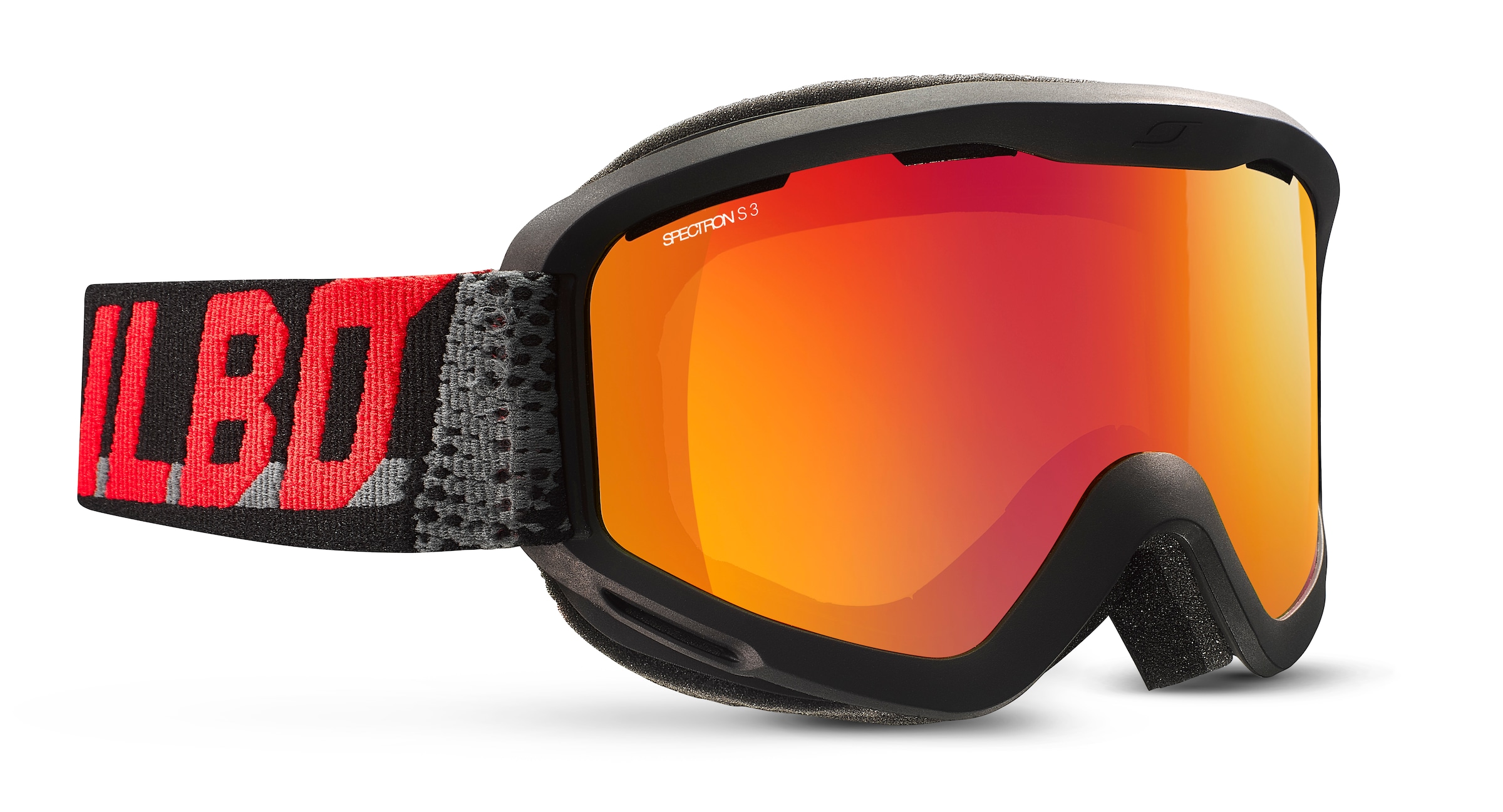 Julbo J7511 Unisex-Skibrille Vollrand Monoscheibe Kunststoff-Gestell, Schwarz