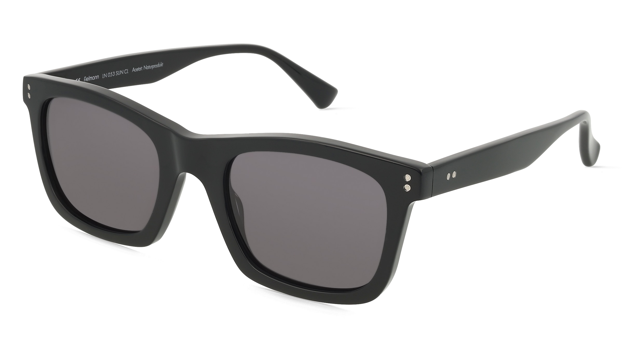 Fielmann LN 053 SUN CL JOSHUA Herren-Sonnenbrille Vollrand Quadratisch Acetat Extrudiert-Gestell, Schwarz