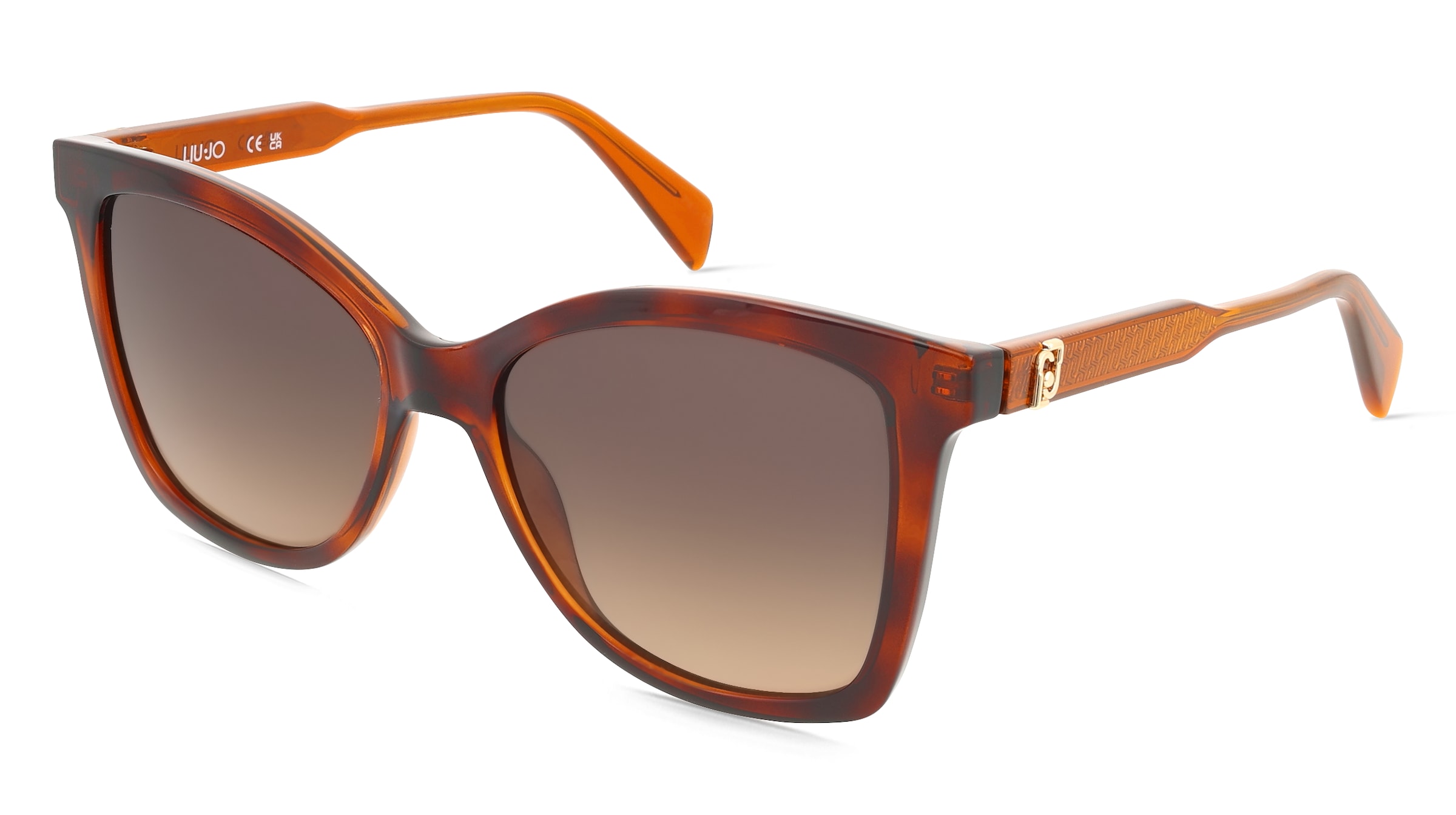 Liu Jo LJ822S Damen-Sonnenbrille Vollrand Butterfly Kunststoff-Gestell, Havanna