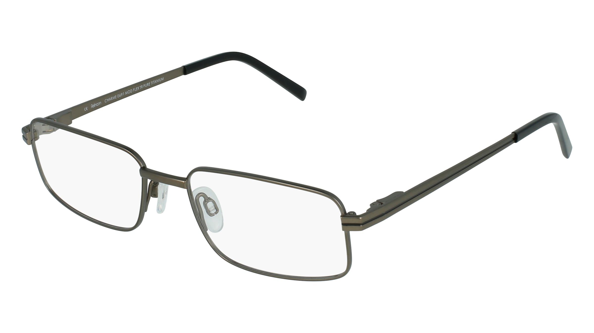 Fielmann CHARME 0691 MOD FLEX TR Herren-Brille inkl. Gläser Vollrand Eckig Titan-Gestell 51mm/17mm/140mm, grau