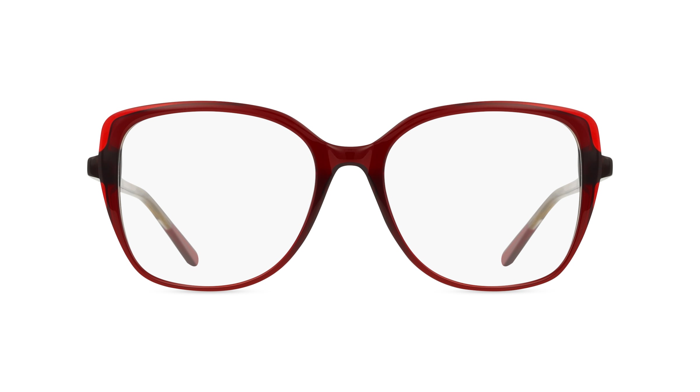 Comma 70194 Damen-Brille inkl. Gläser Vollrand Butterfly Kunststoff-Gestell 53mm/17mm/145mm, rot