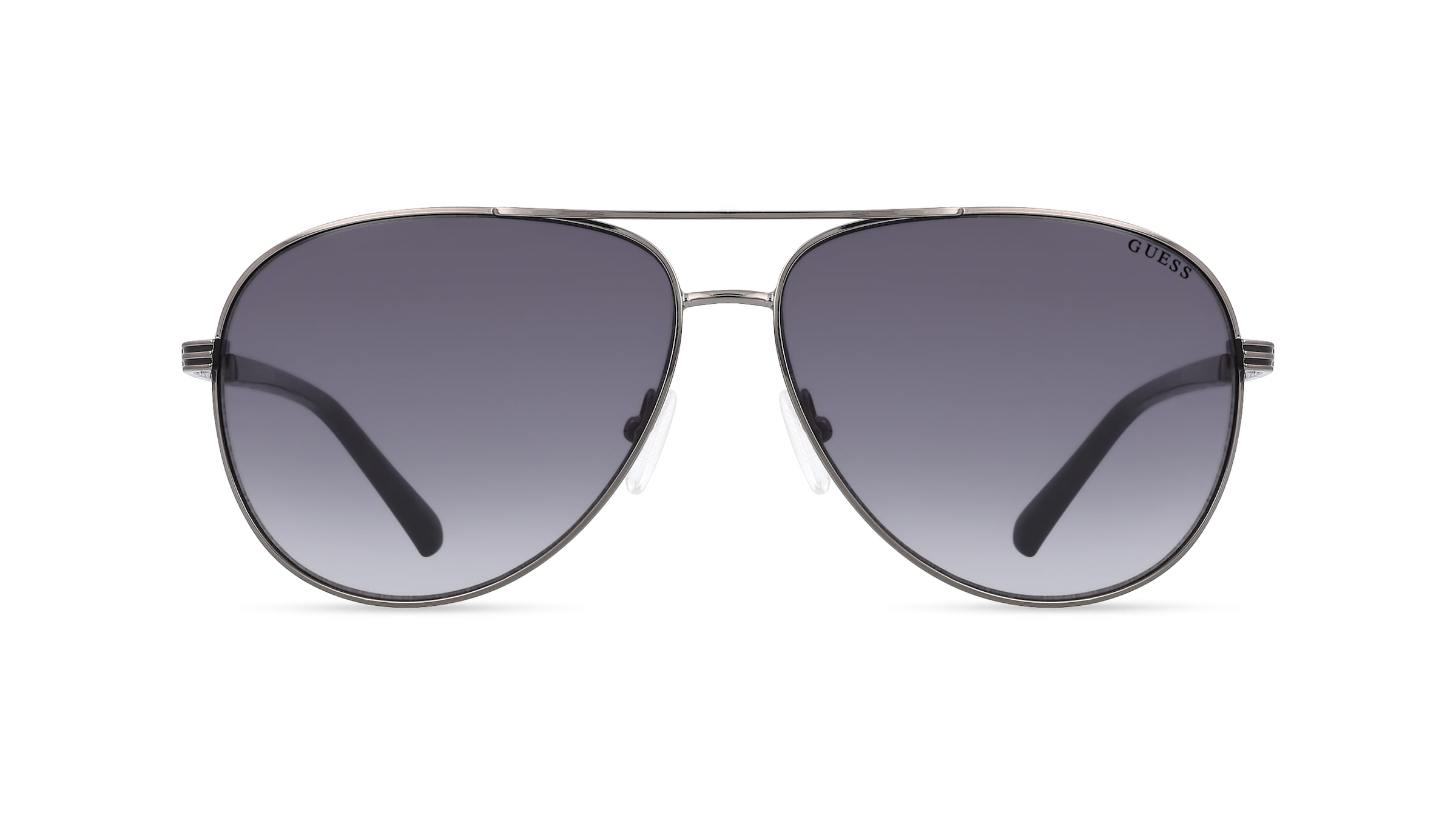 Guess GU00043 Unisex-Sonnenbrille Vollrand Pilot Metall-Gestell, grau