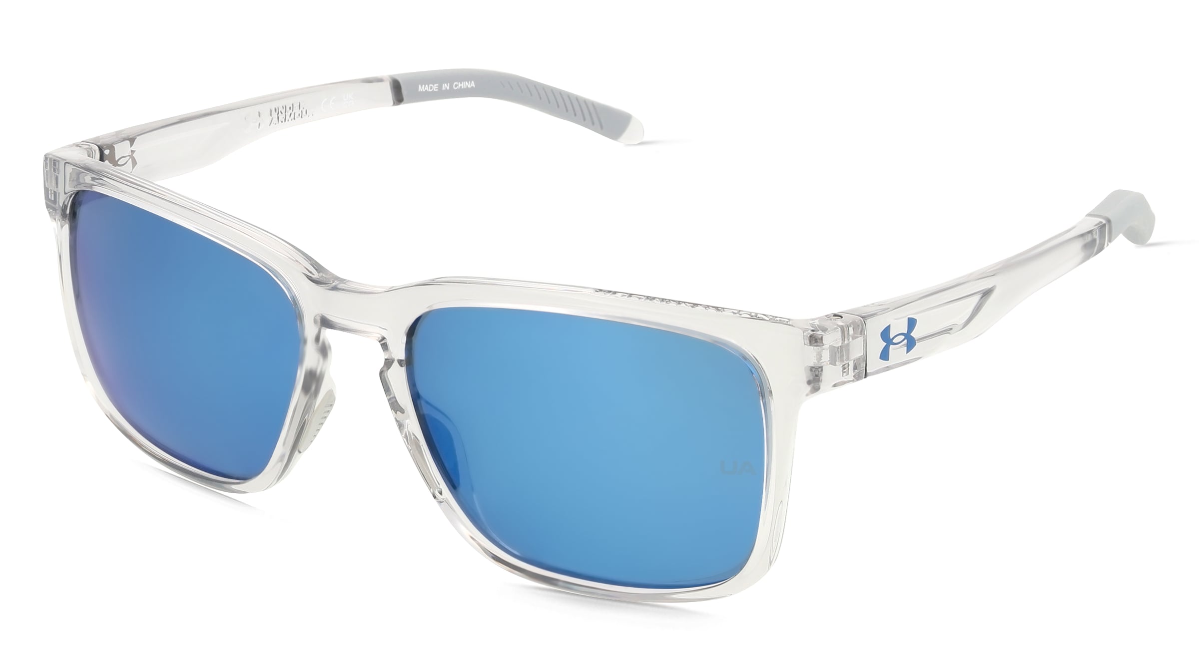 Under Armour Ua Assist 2 Herren-Sonnenbrille Vollrand Eckig Kunststoff-Gestell, Grau