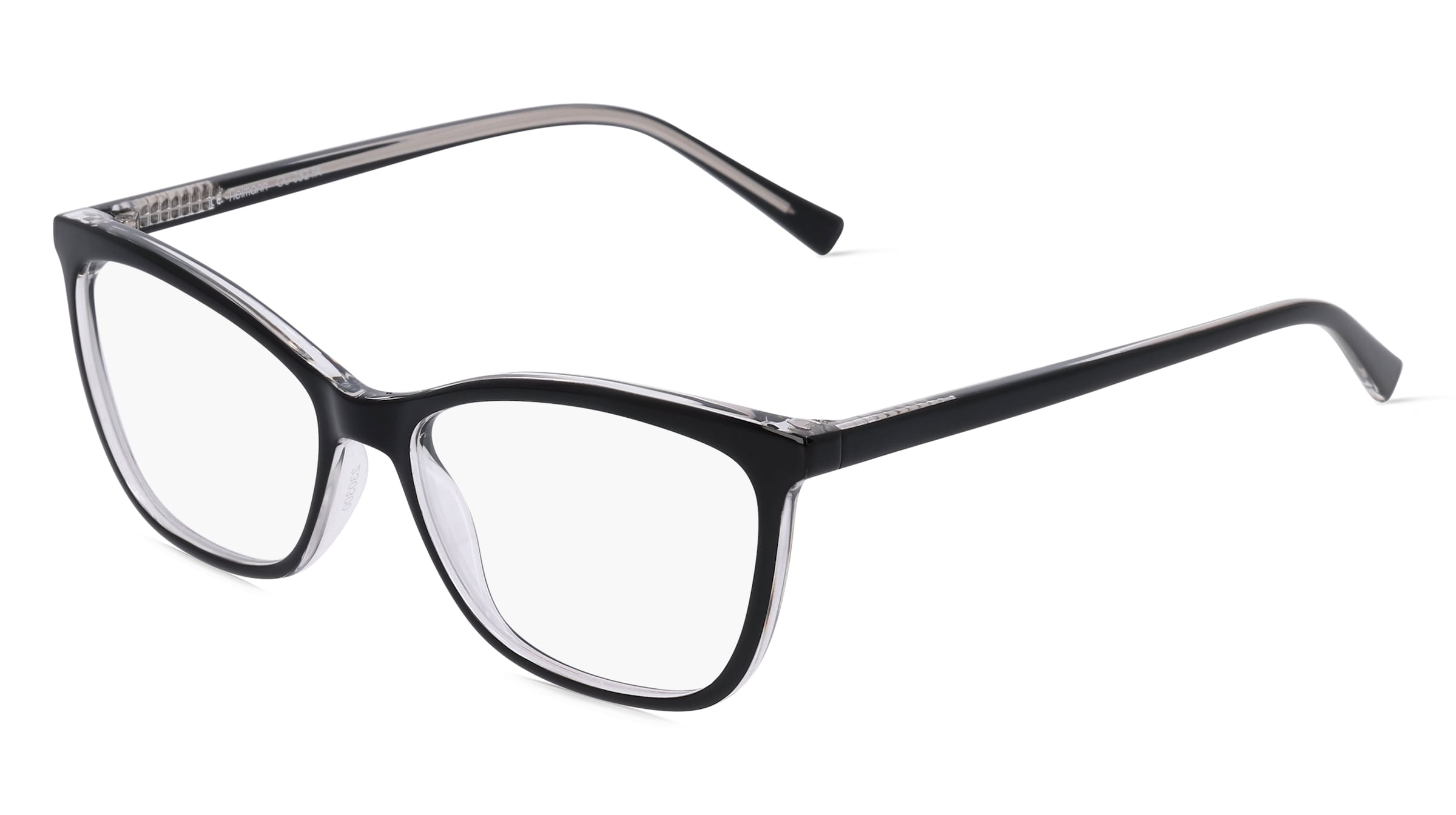 Fielmann OU 052 FA Damen-Brille inkl. Gläser Vollrand Butterfly Acetat-Gestell 54/16/145, Schwarz