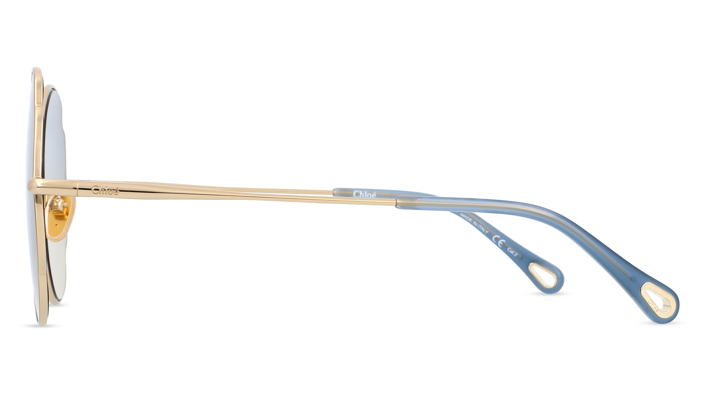 Thumbnail - Chloé CH0093S Damen-Sonnenbrille Vollrand Butterfly Metall-Gestell, gold