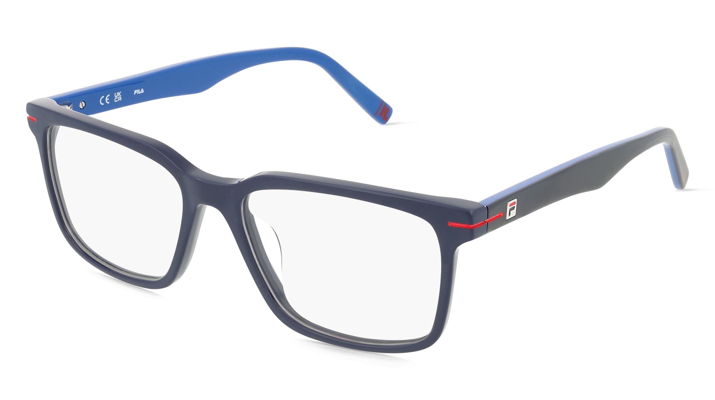 Fila VFI872 Unisex-Brille inkl. Gläser Vollrand Quadratisch Kunststoff-Gestell 53/16/145, Blau
