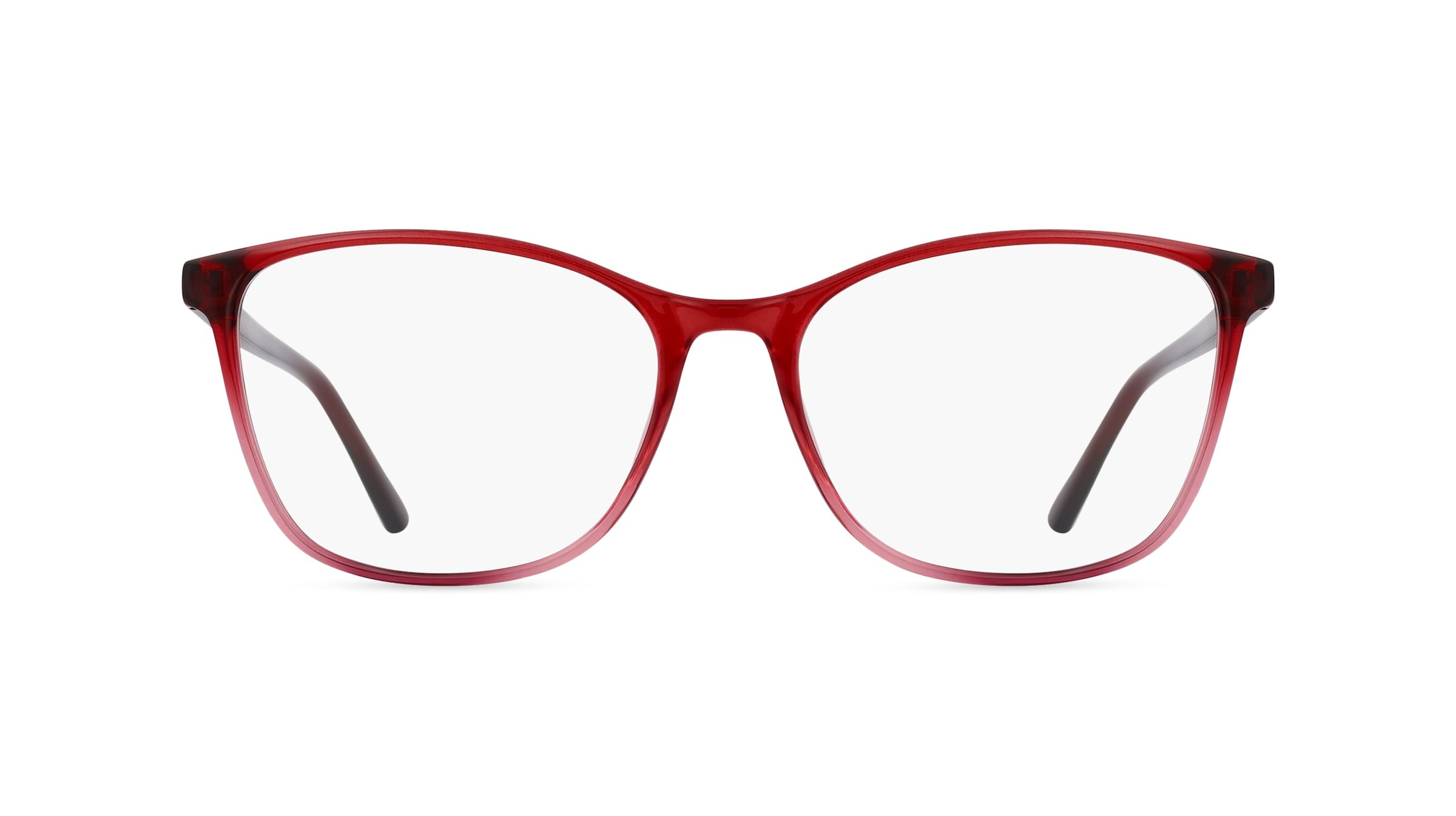 Fielmann OU 049 FLEX CL Damen-Brille inkl. Gläser Vollrand Eckig Acetat-Gestell 57mm/18mm/150mm, rot