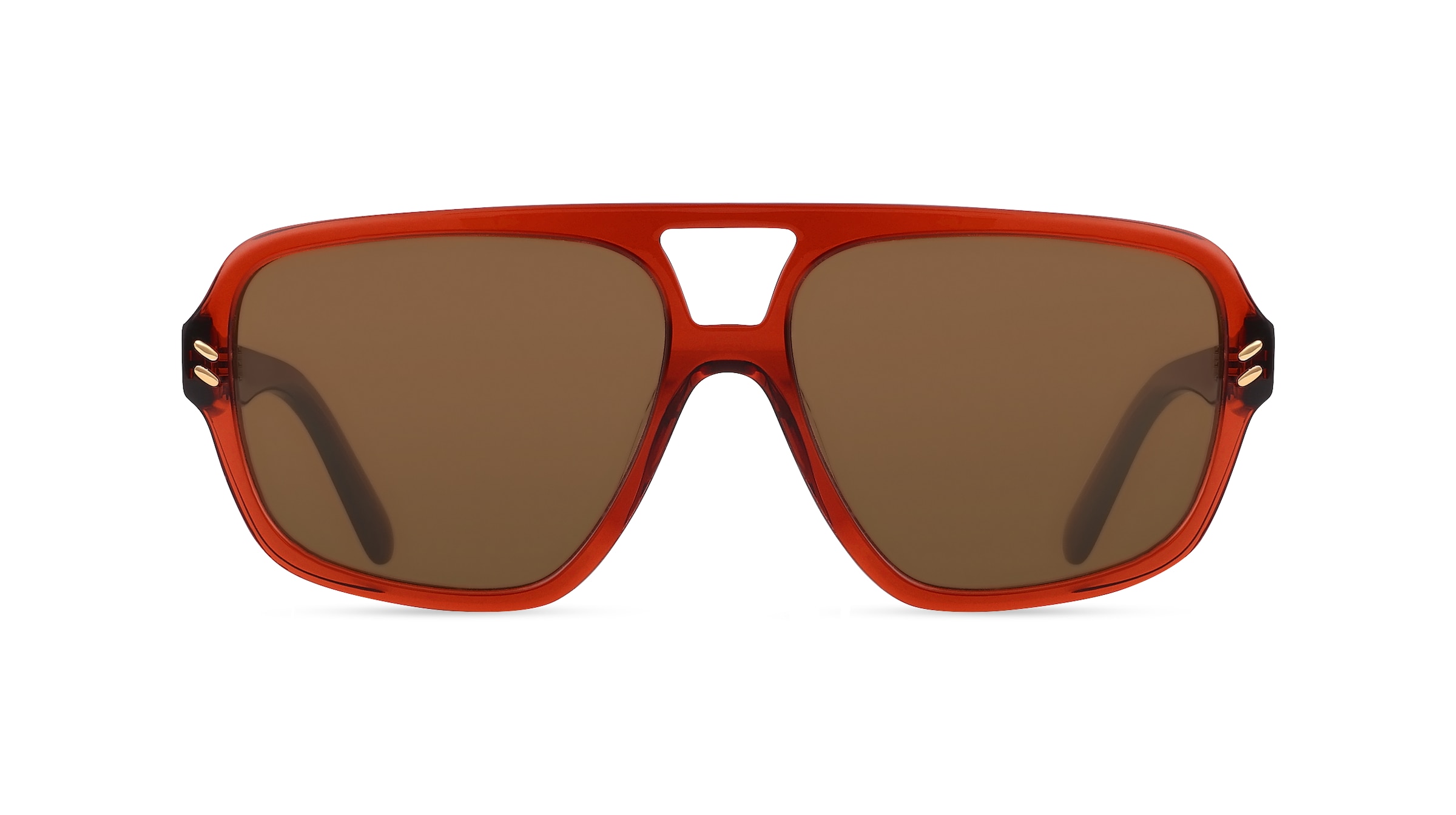 Stella McCartney SC40034I Damen-Sonnenbrille Vollrand Pilot Bio-Acetat-Gestell, braun