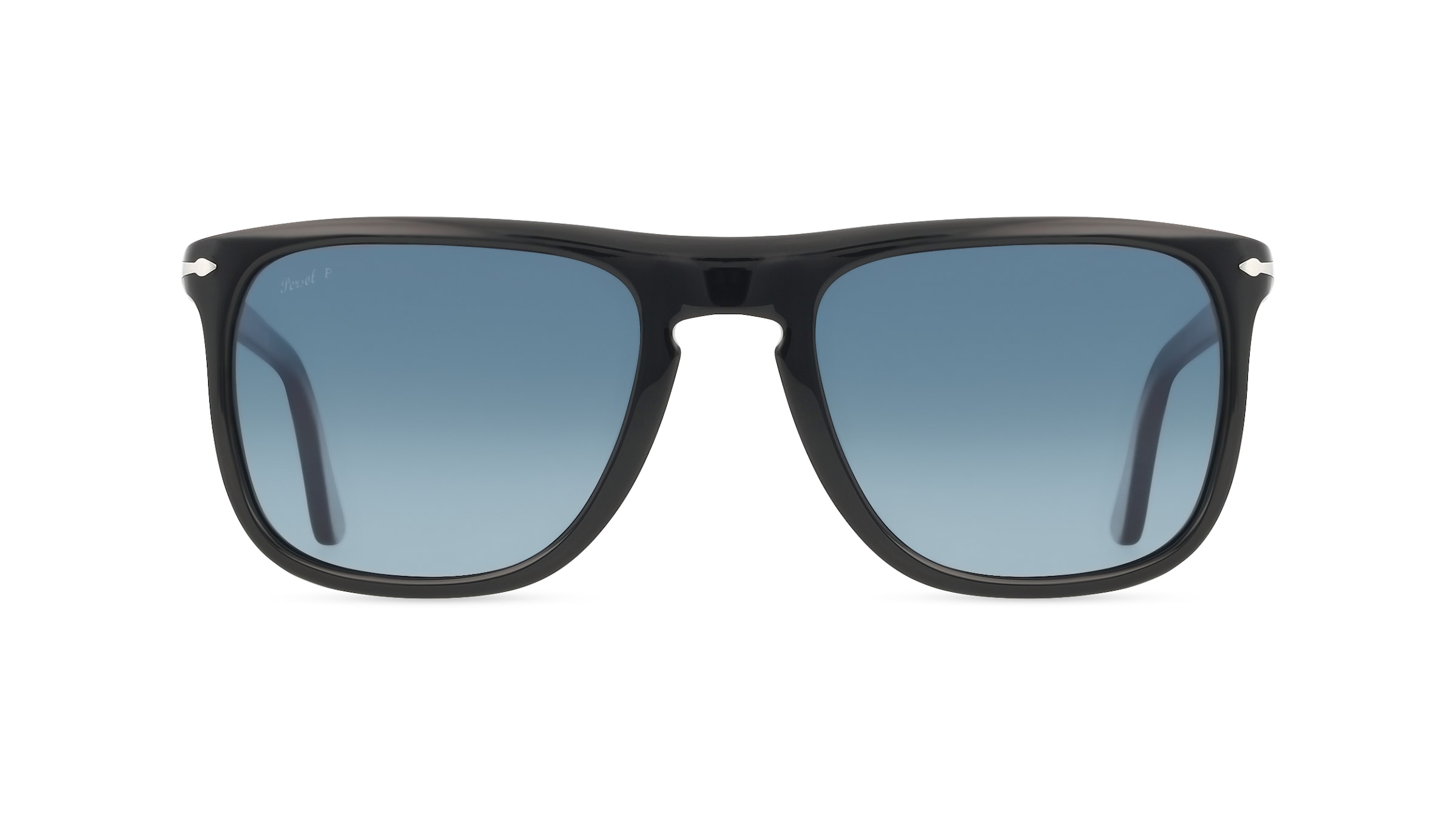 Persol PO3336S Damen-Sonnenbrille Vollrand Pilot Acetat-Gestell, schwarz