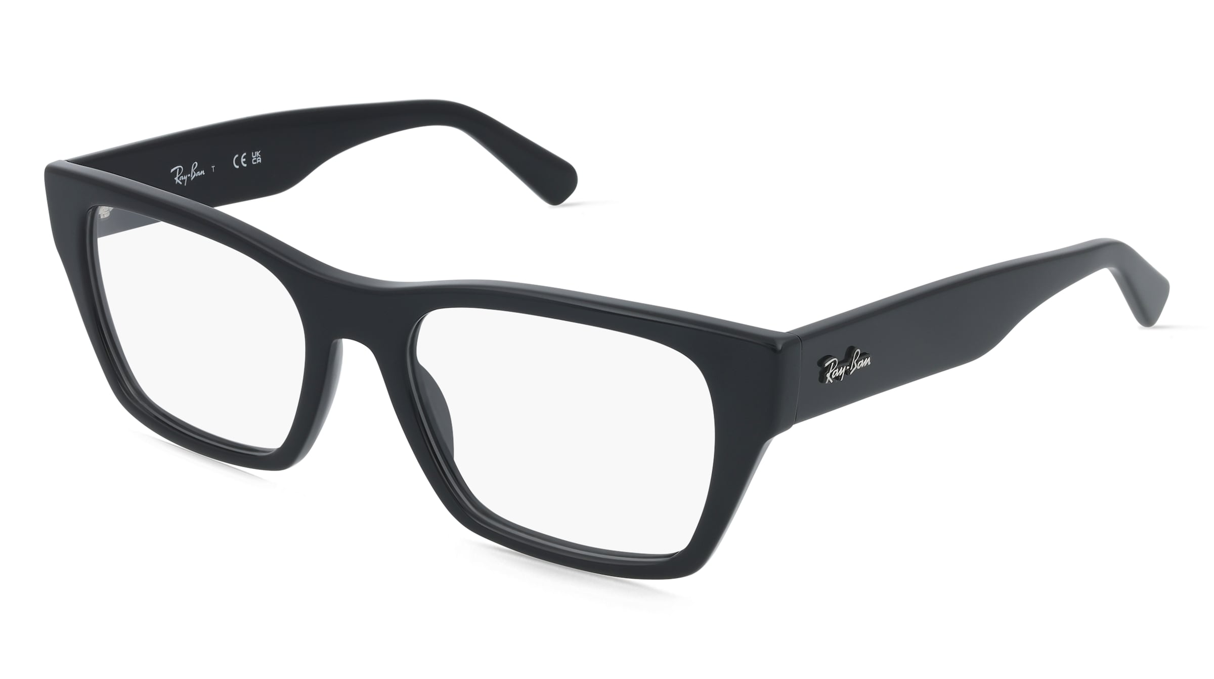 Ray-Ban 0RX5448 Unisex-Brille inkl. Gläser Vollrand Geometrisch Acetat-Gestell 55/19/145, Schwarz