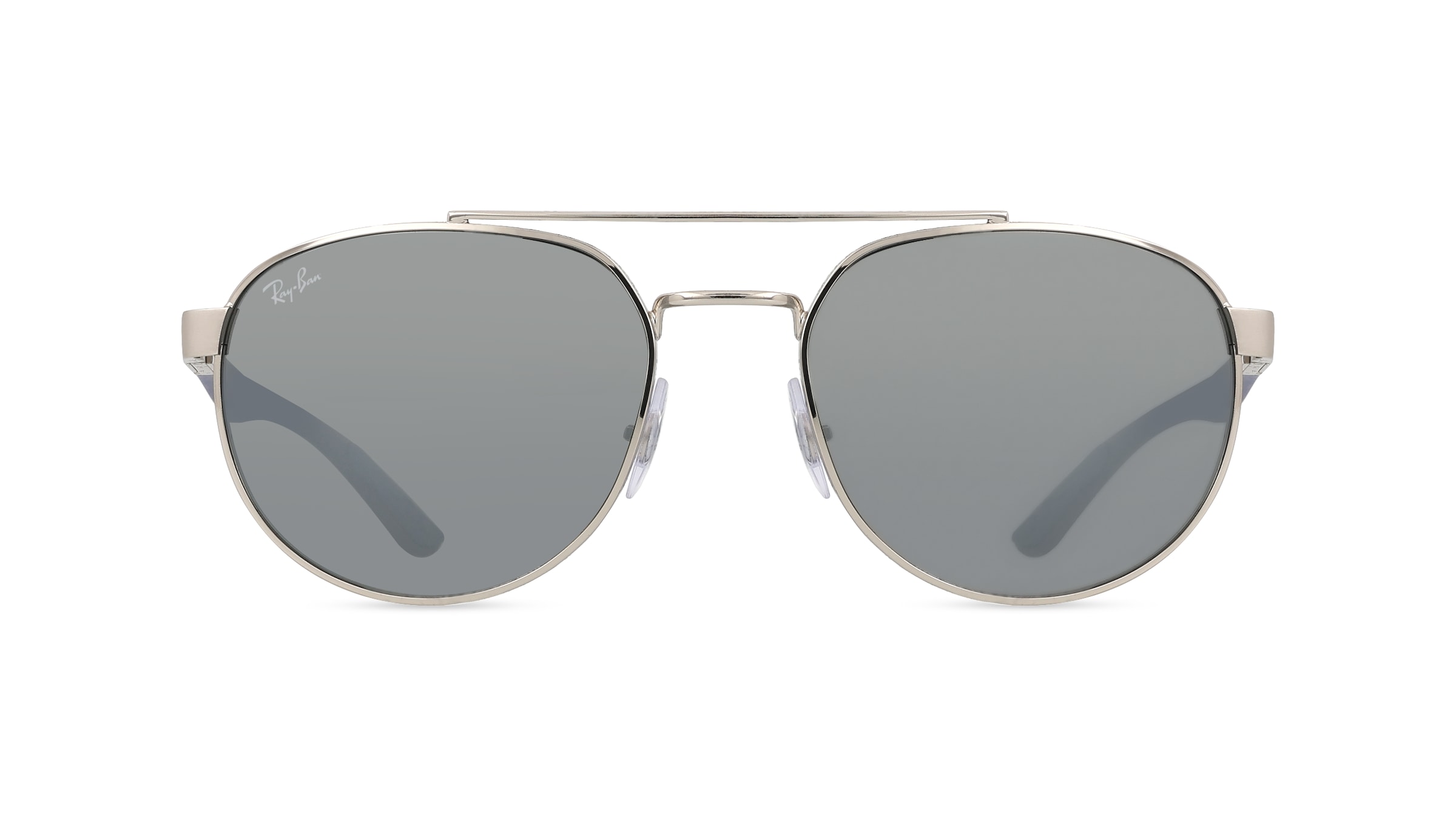 Ray-Ban 0RB3736 Unisex-Sonnenbrille Vollrand Pilot Metall-Gestell, silber