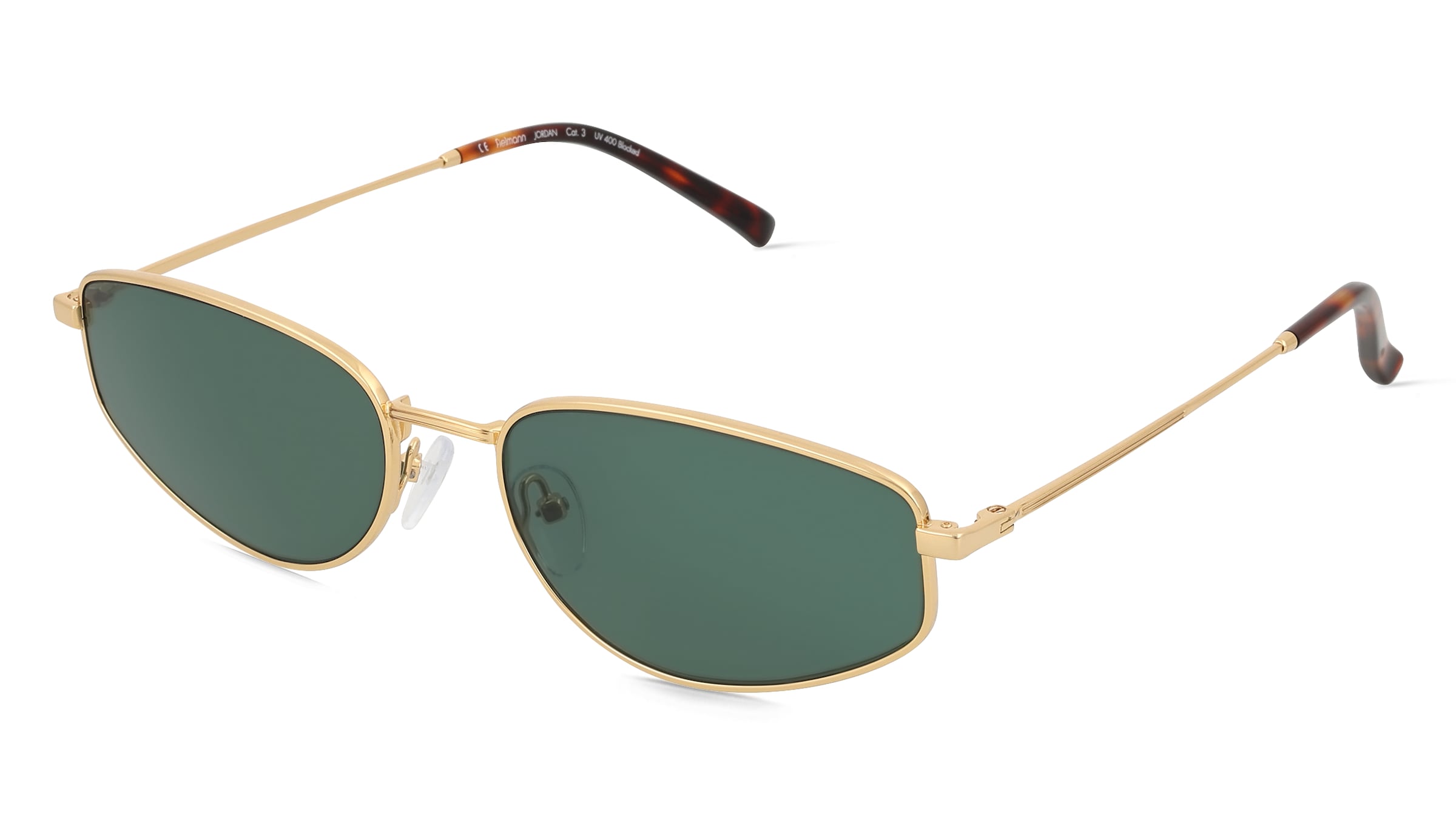 Fielmann BD 571 SUN FA JORDAN Damen-Sonnenbrille Vollrand Butterfly Edelstahl-Gestell, Gold