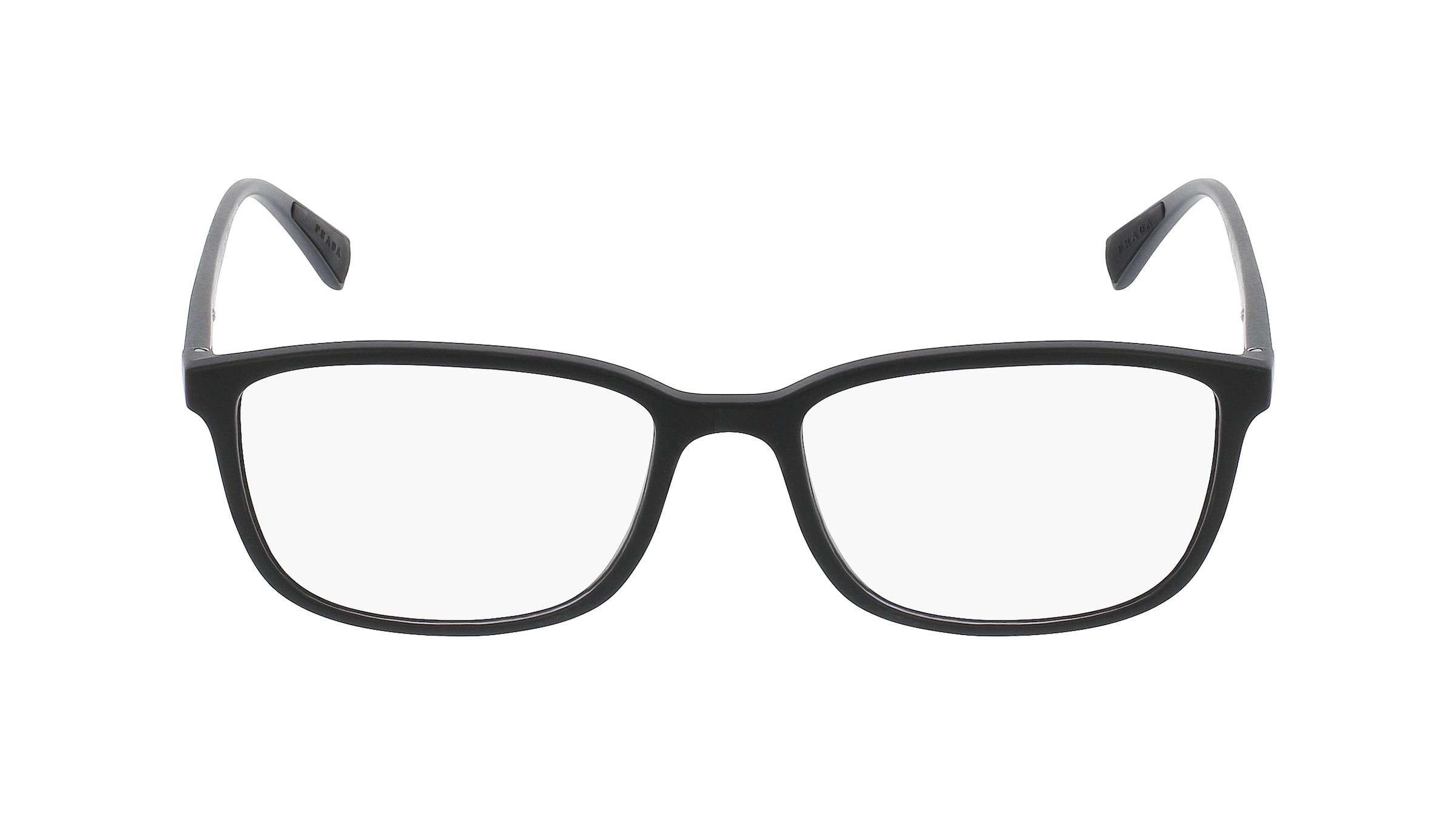 Prada Linea Rossa PS04IV Herren-Brille inkl. Gläser Vollrand Eckig Kunststoff-Gestell 55mm/18mm/140mm, Schwarz