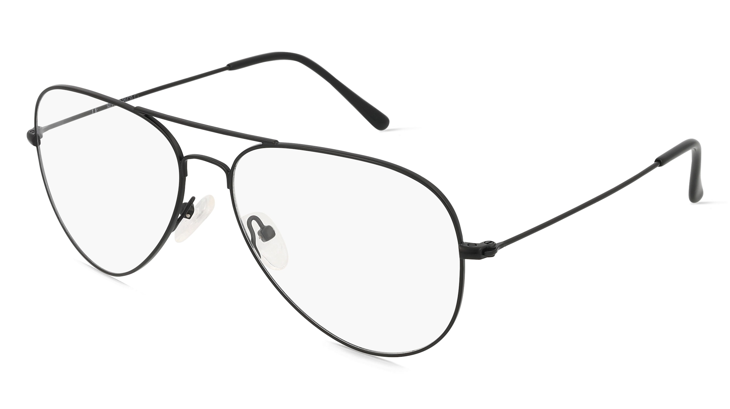 Fielmann BD 317 PILOT CL Unisex-Brille inkl. Gläser Vollrand Pilot Edelstahl-Gestell 55mm/14mm/145mm, schwarz